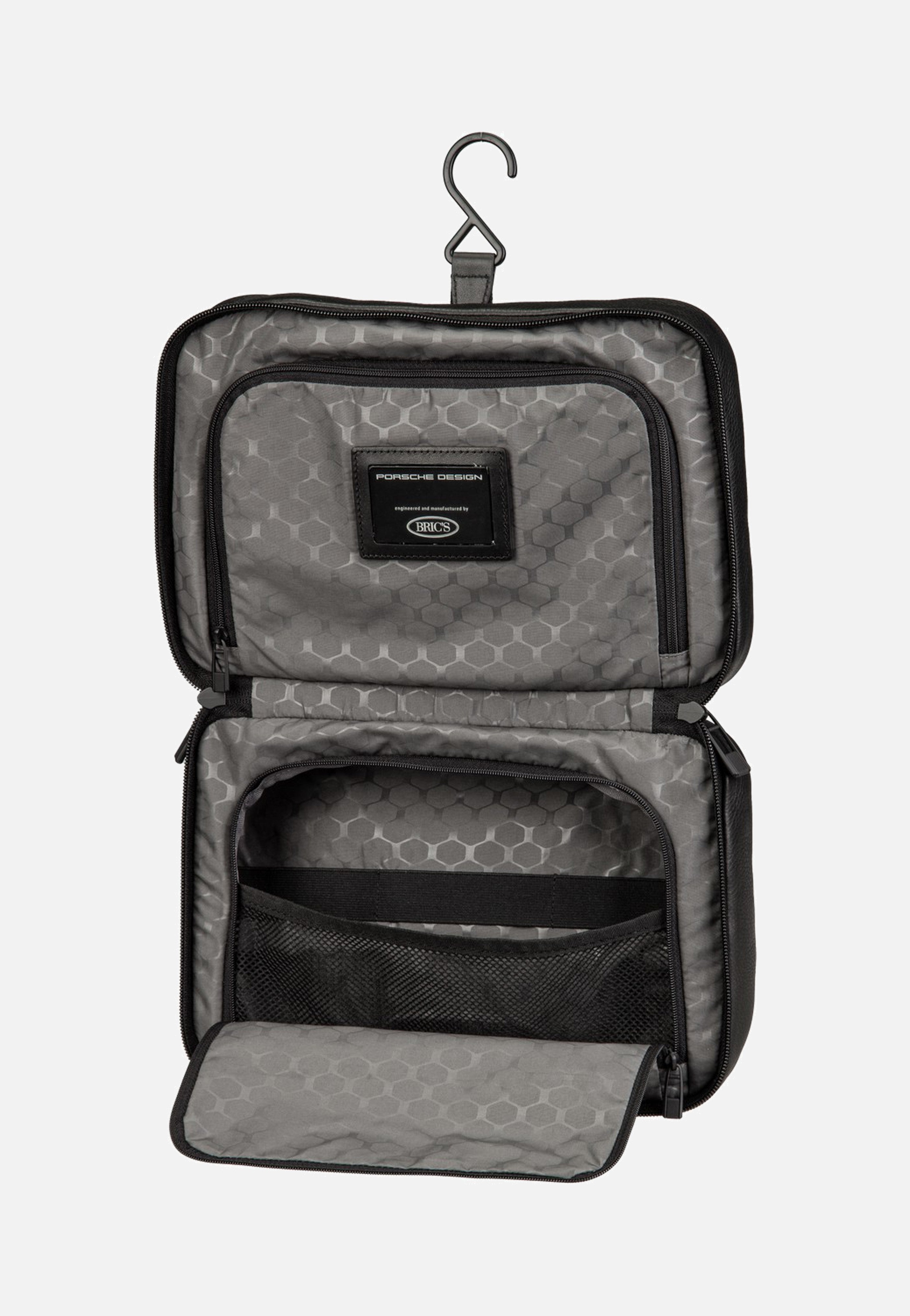 Porsche Design Roadster Leather Evo Washbag Black Toiletry Bag