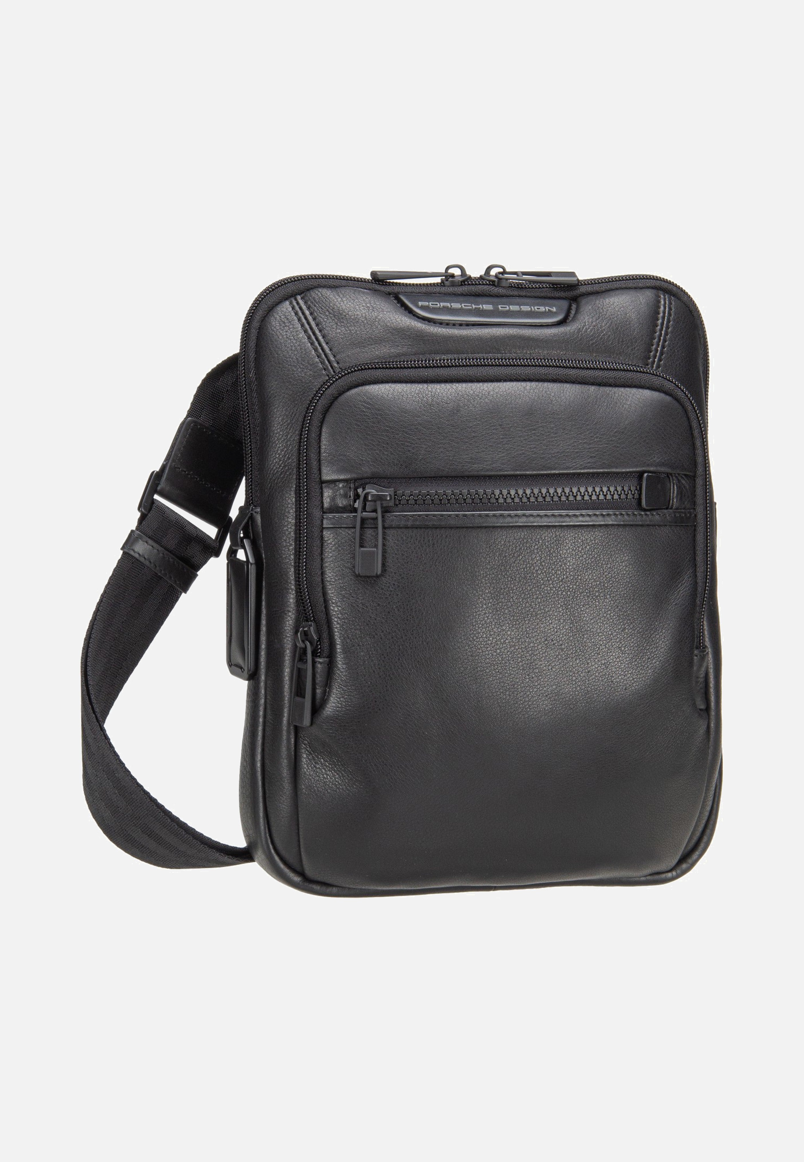 Porsche Design - Roadster Leather Evo Shoulder Black - Crossbody Bag | Men-Image