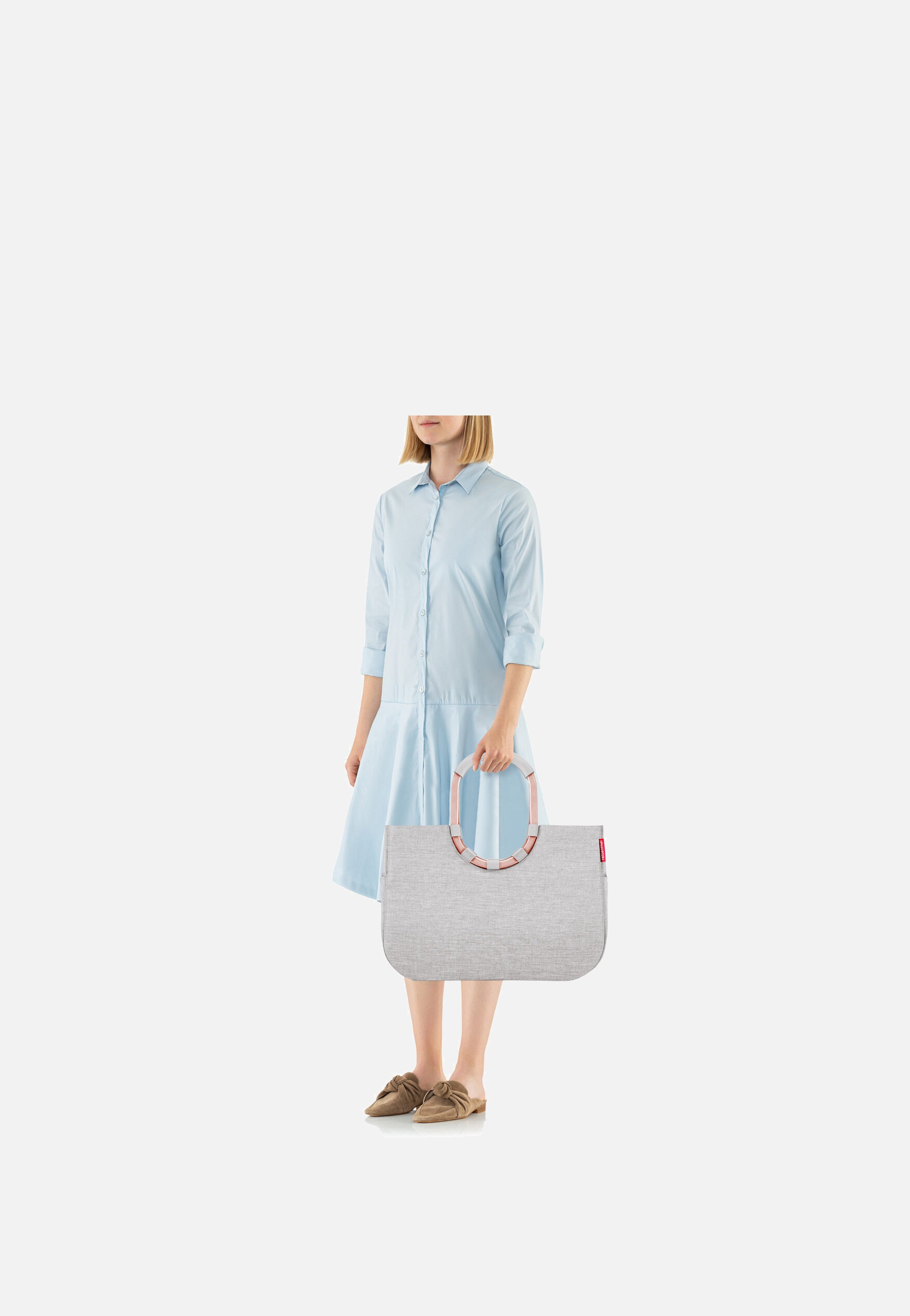 reisenthel loopshopper L Frame Twist Sky Rose Shopping Basket
