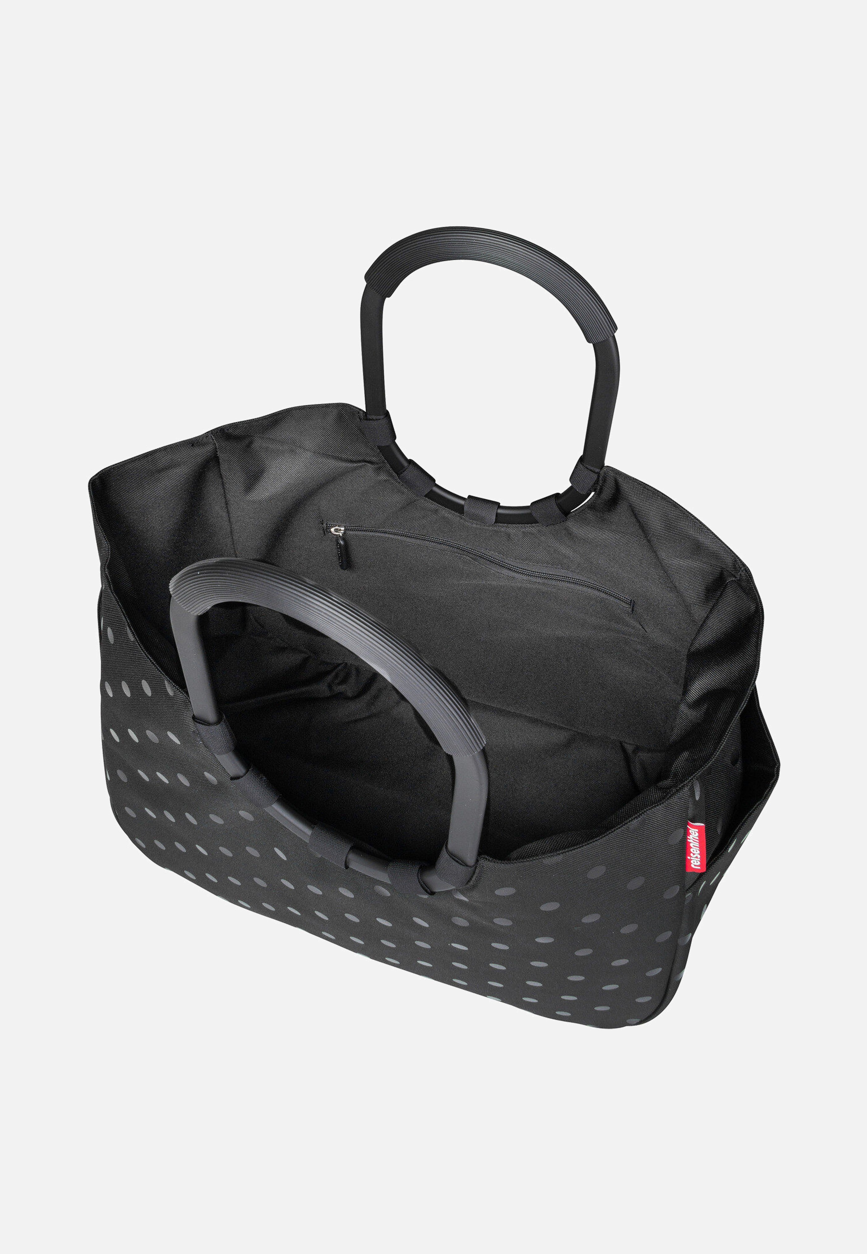 reisenthel loopshopper L Glossy Dots Black Shopping Basket