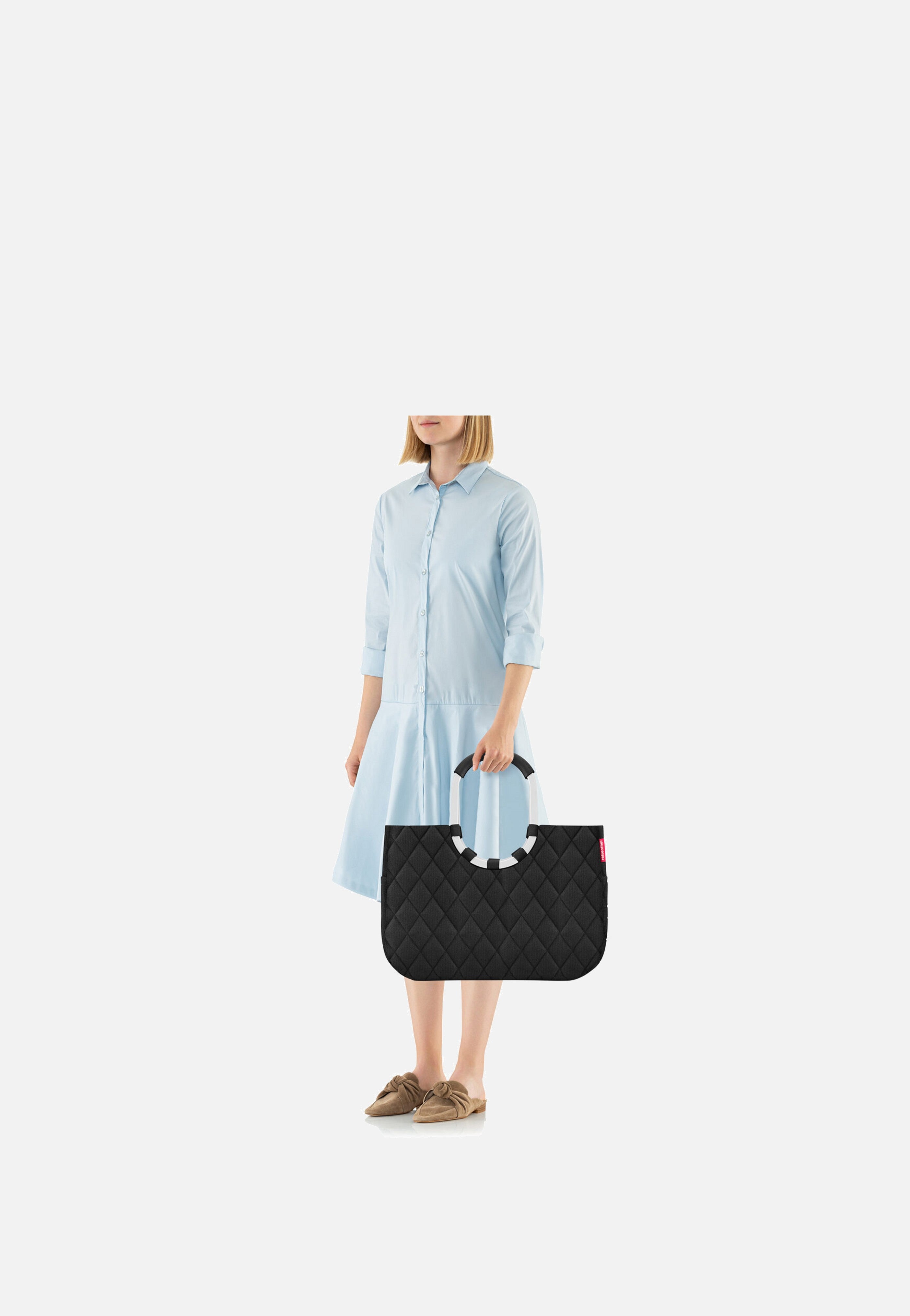 reisenthel loopshopper L Rhombus Black Shopping Basket