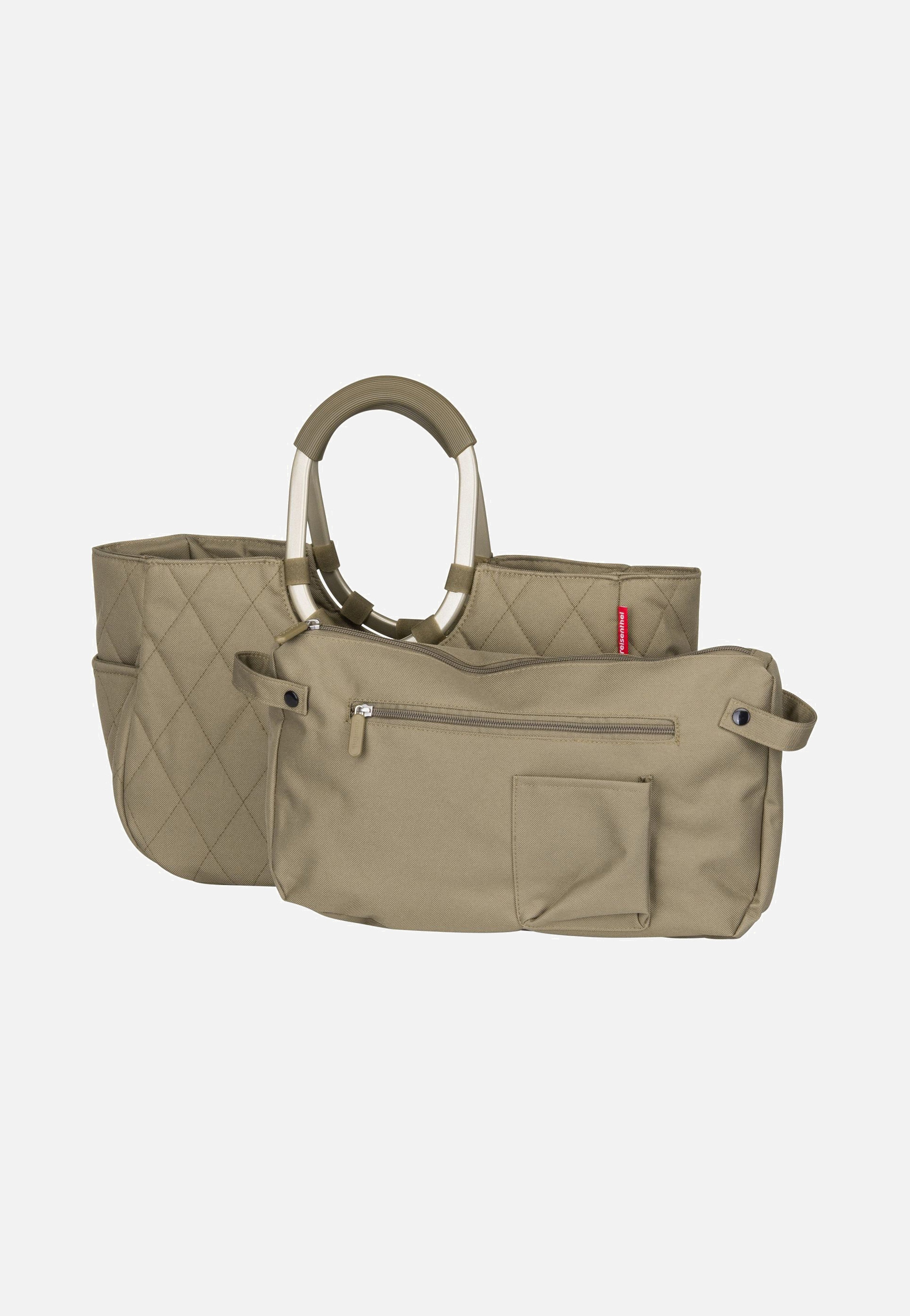 reisenthel loopshopper M frame Frame Rhombus Olive Shopping Basket