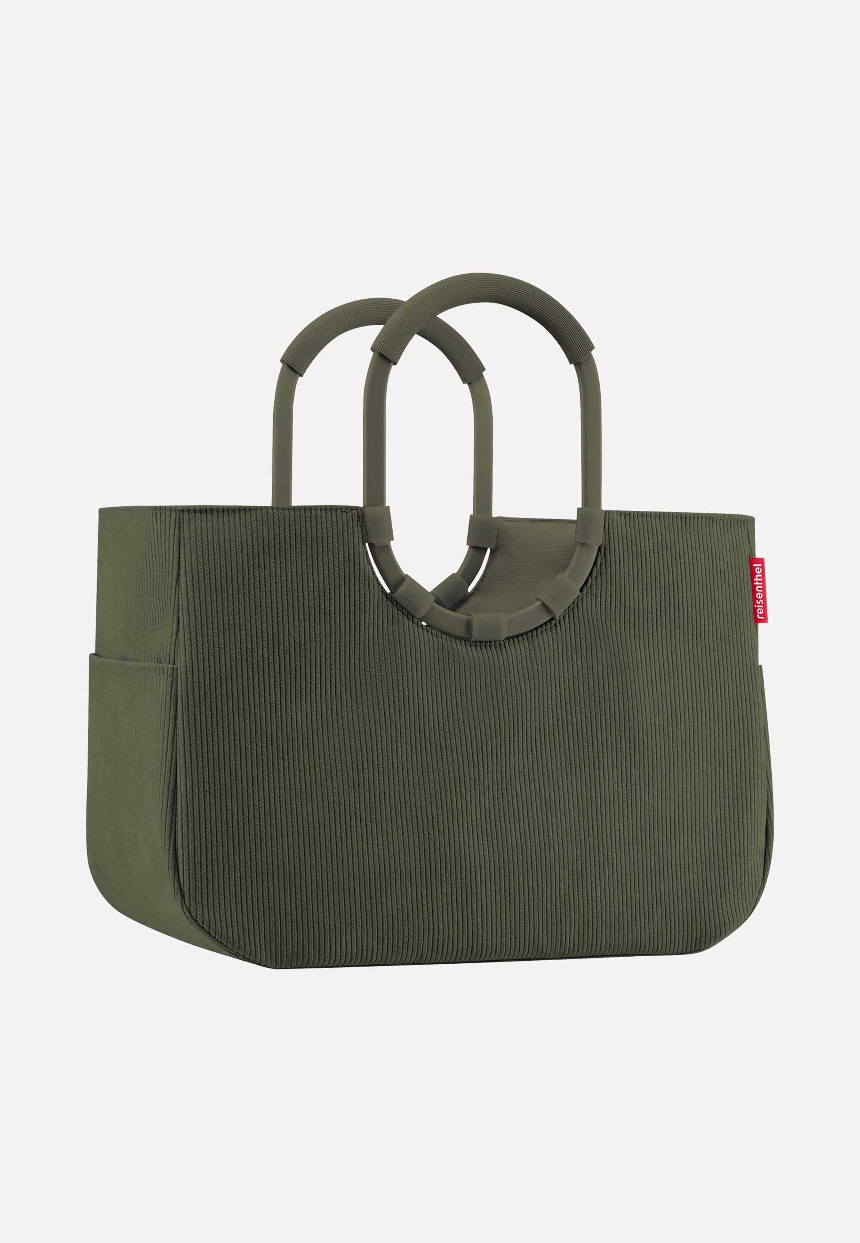 reisenthel Loopshopper L Cord Dark Matcha Shopping Basket