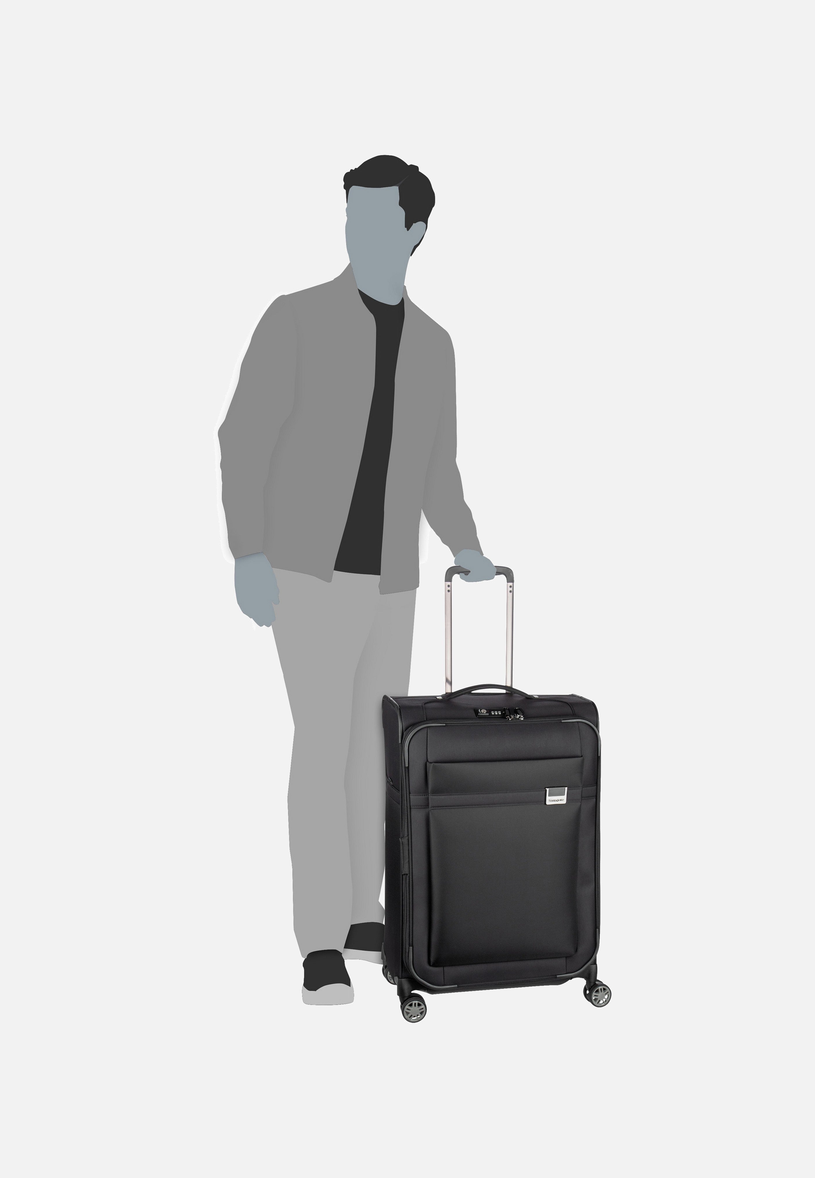 Samsonite Airea Spinner 67 EXP Black Suitcase