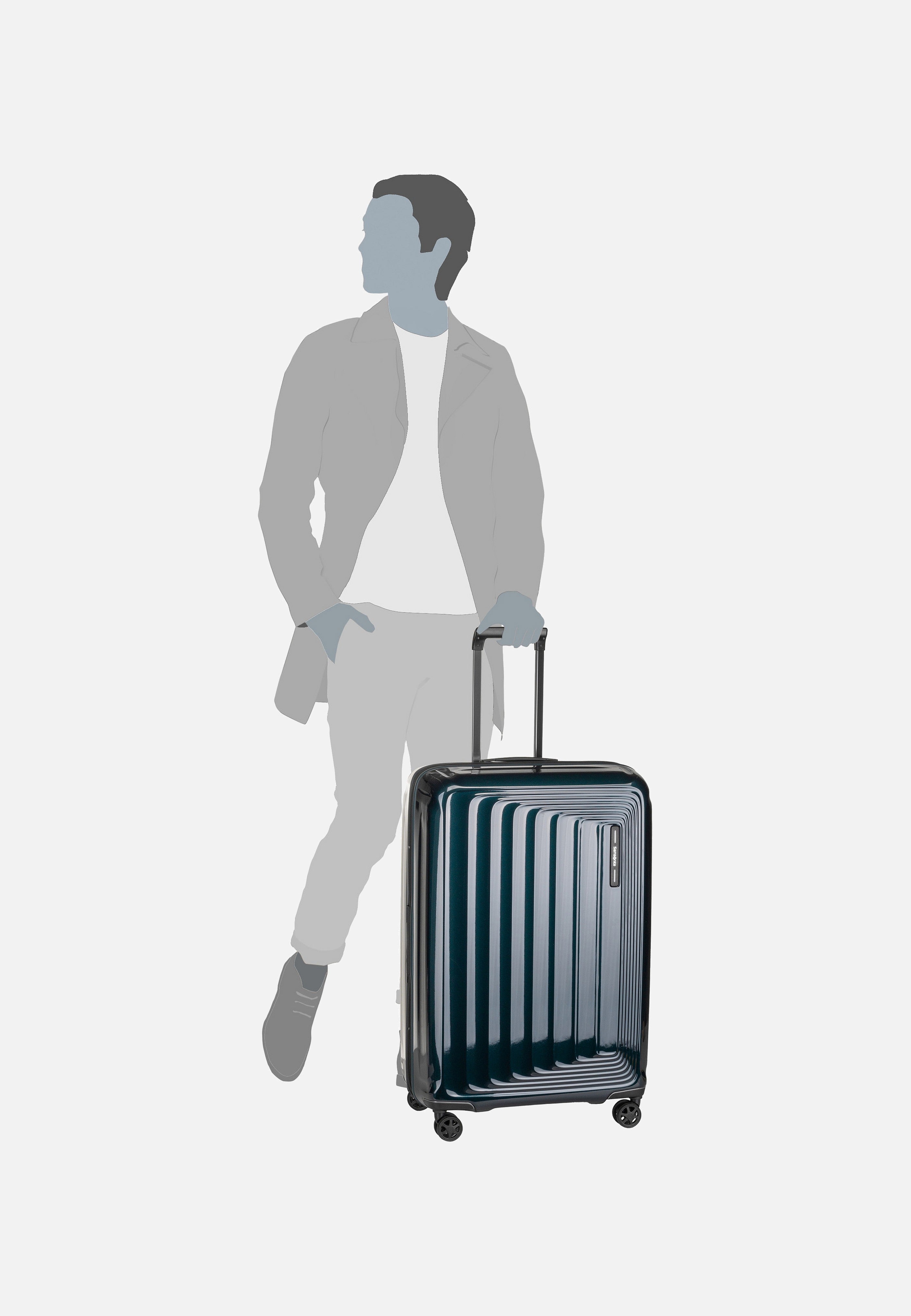 Samsonite Nuon Spinner 75 EXP Metallic Dark Blue Suitcase