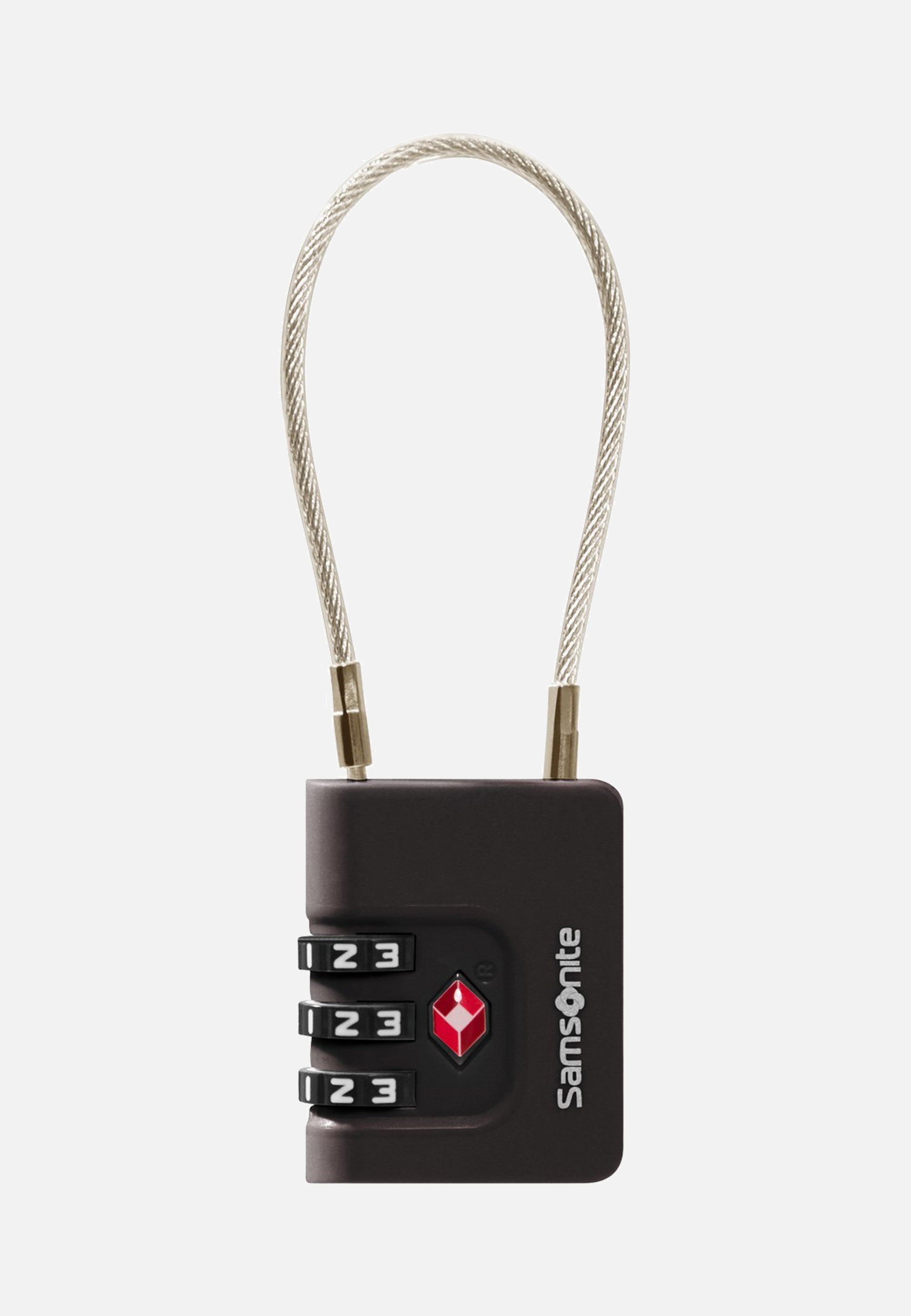 Samsonite Cablelock 3 Dial TSA Black Lock-Onesize