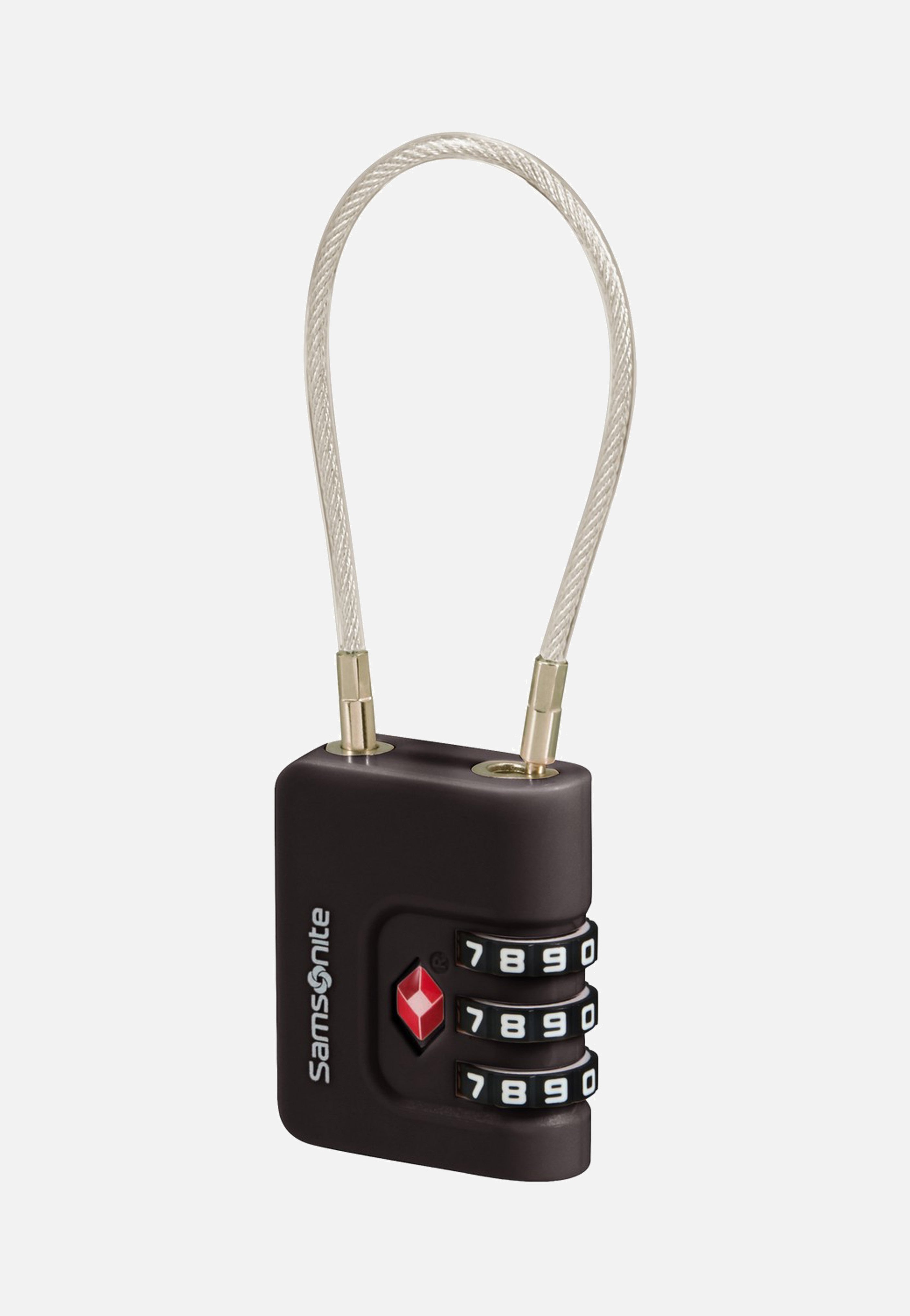 Samsonite Cablelock 3 Dial TSA Black Lock-Onesize
