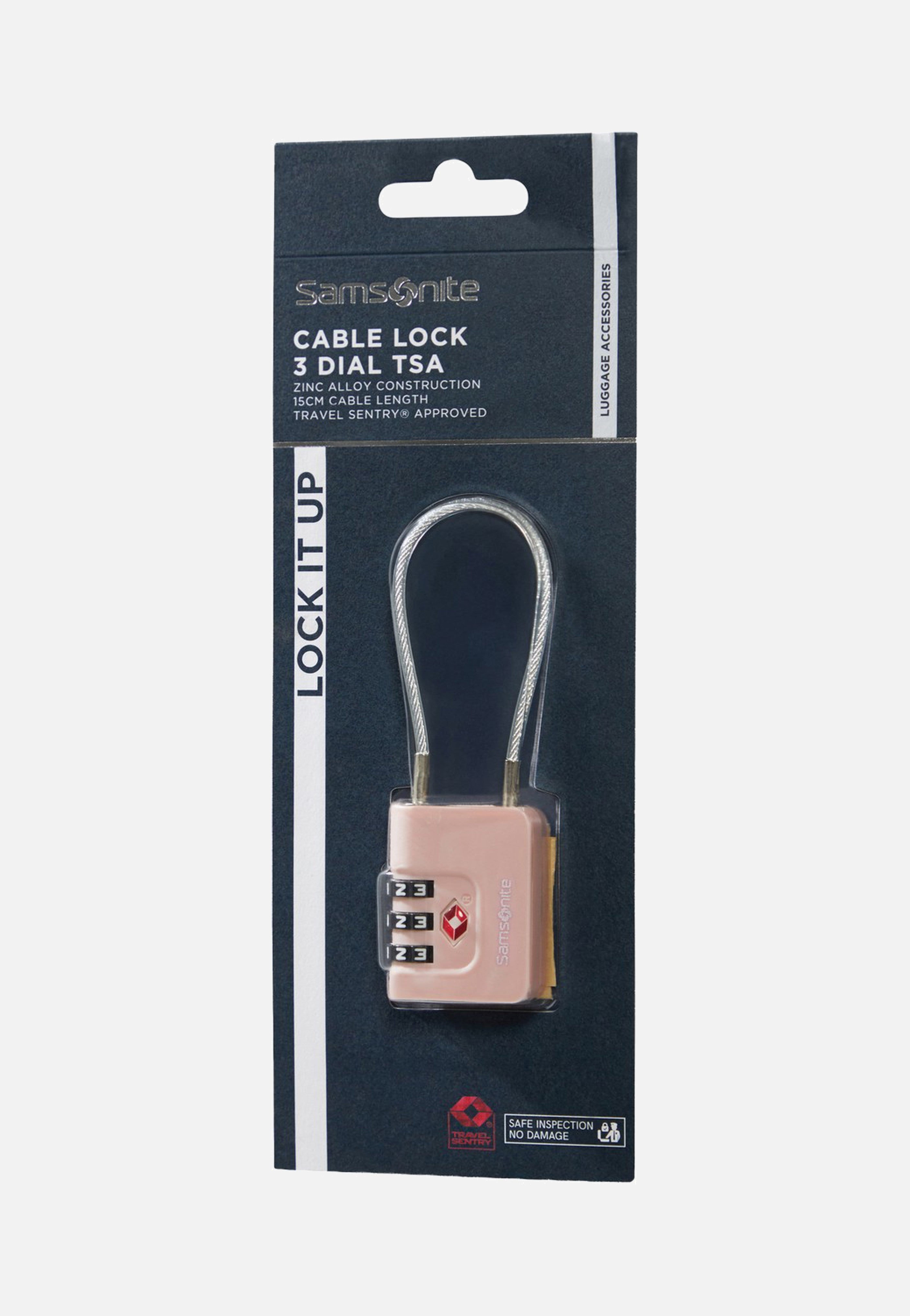 Samsonite Cablelock 3 Dial TSA Rose Lock