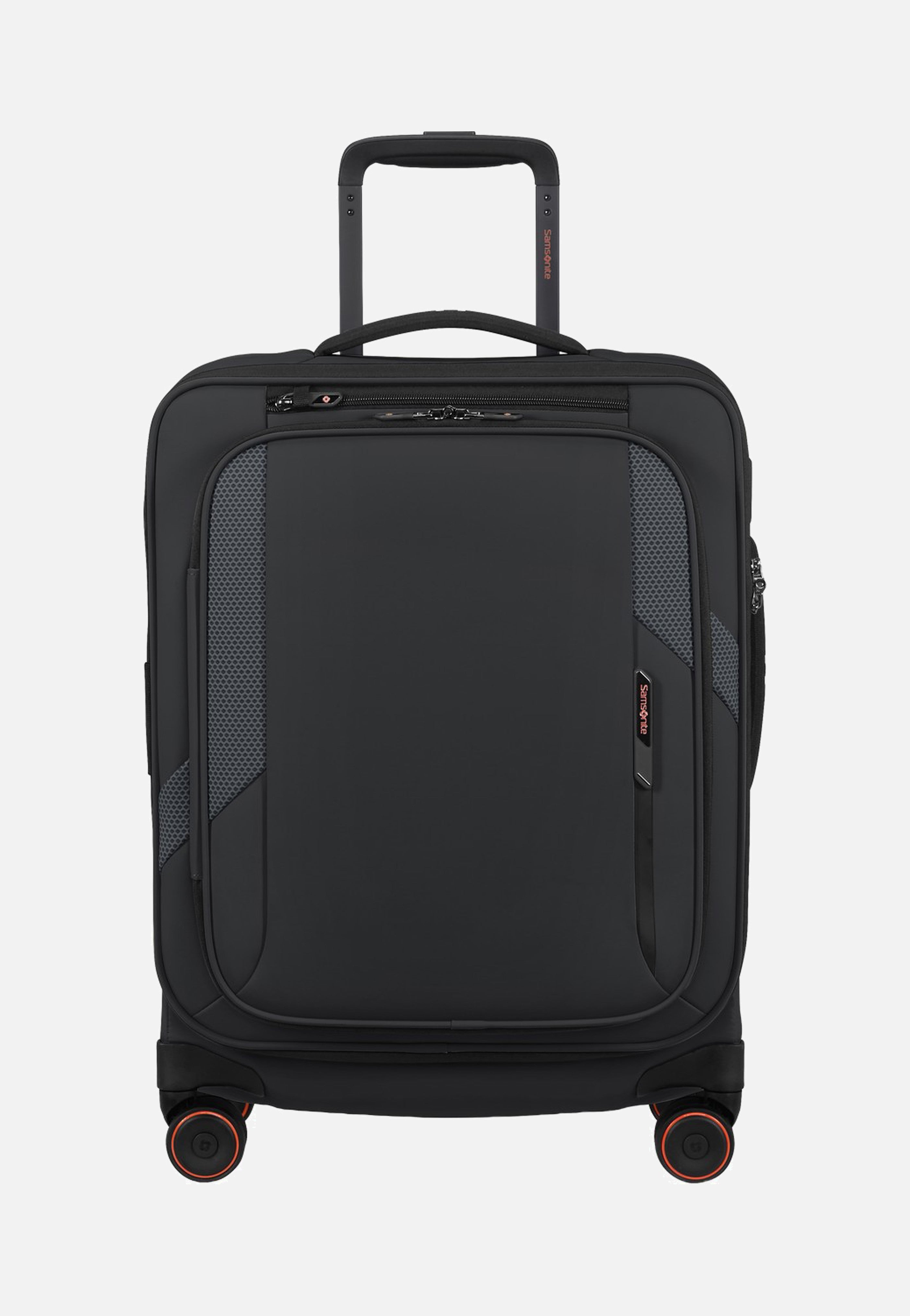 バッグ Samsonite SPINNER55/20 black Samsonite Glazed Spinner 55/20 Exp Black - Suitcase | Sakoi