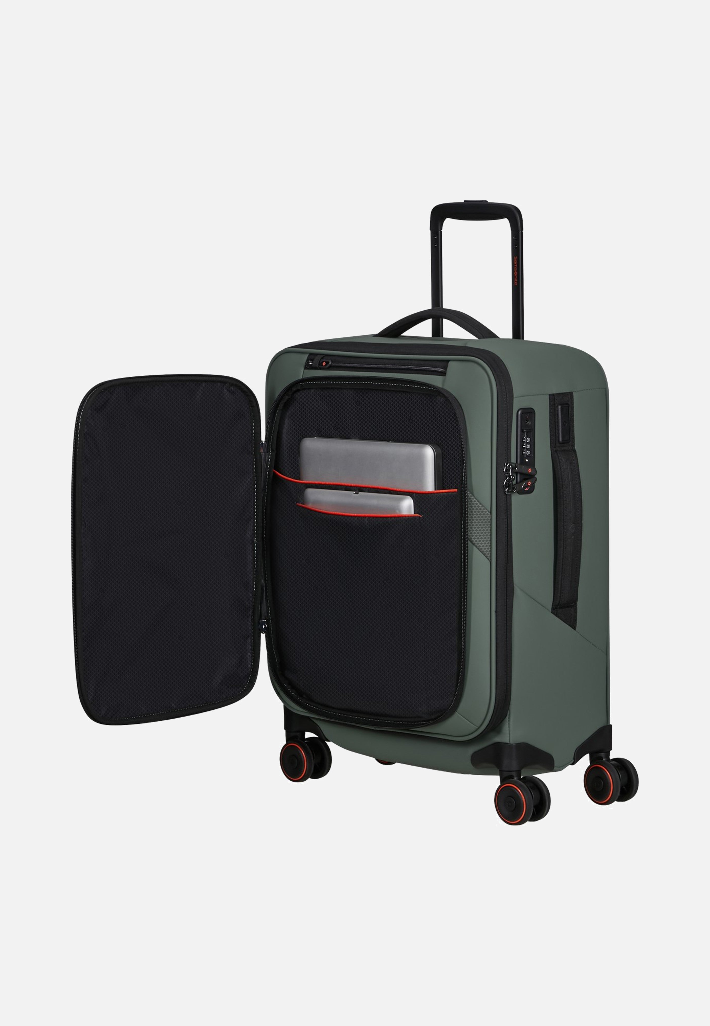 Samsonite Glazed Spinner 55/20 Exp Sage Green - Suitcase | Sakoi