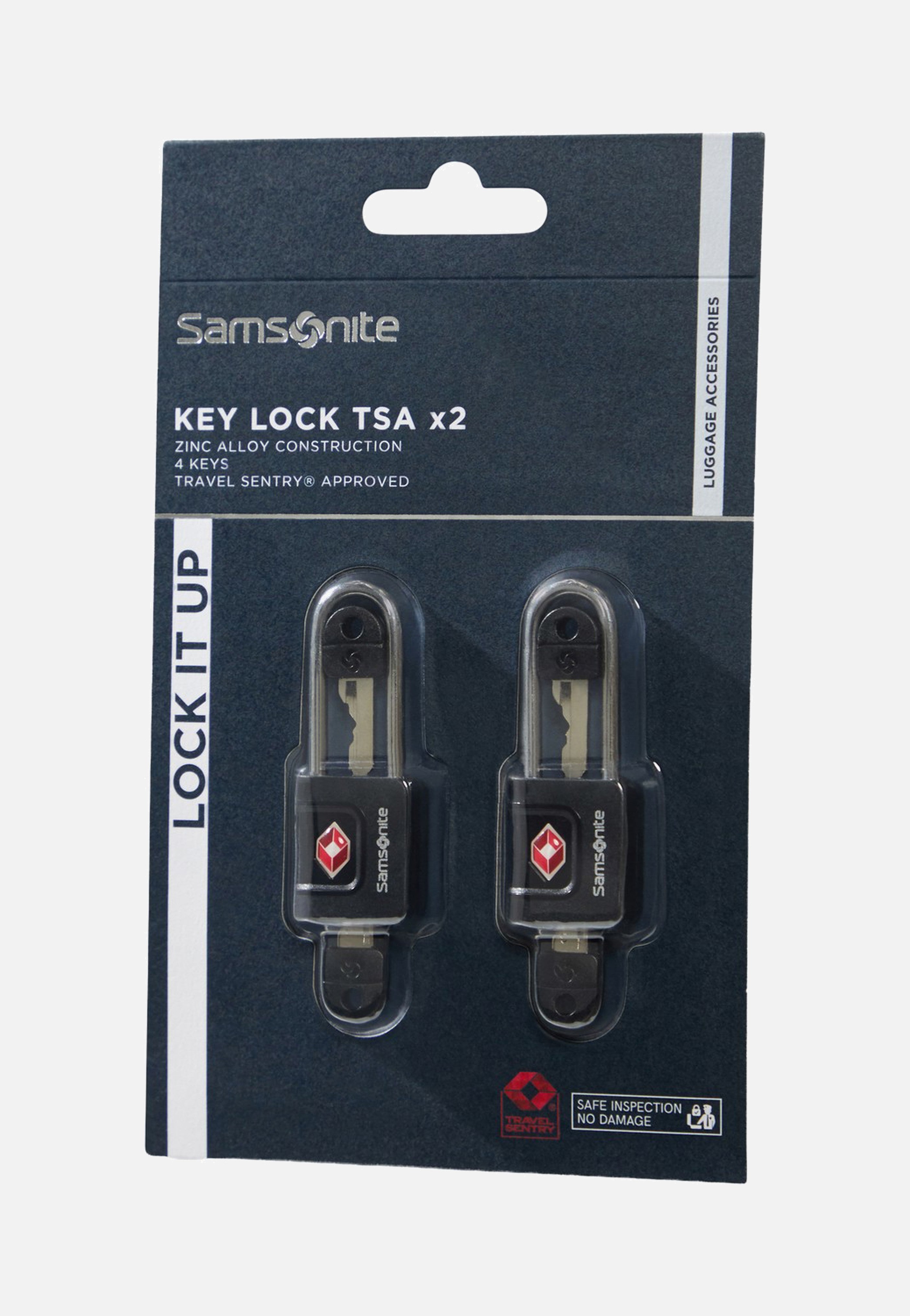 Samsonite Key Lock TSA Pack Of 2 Black Lock