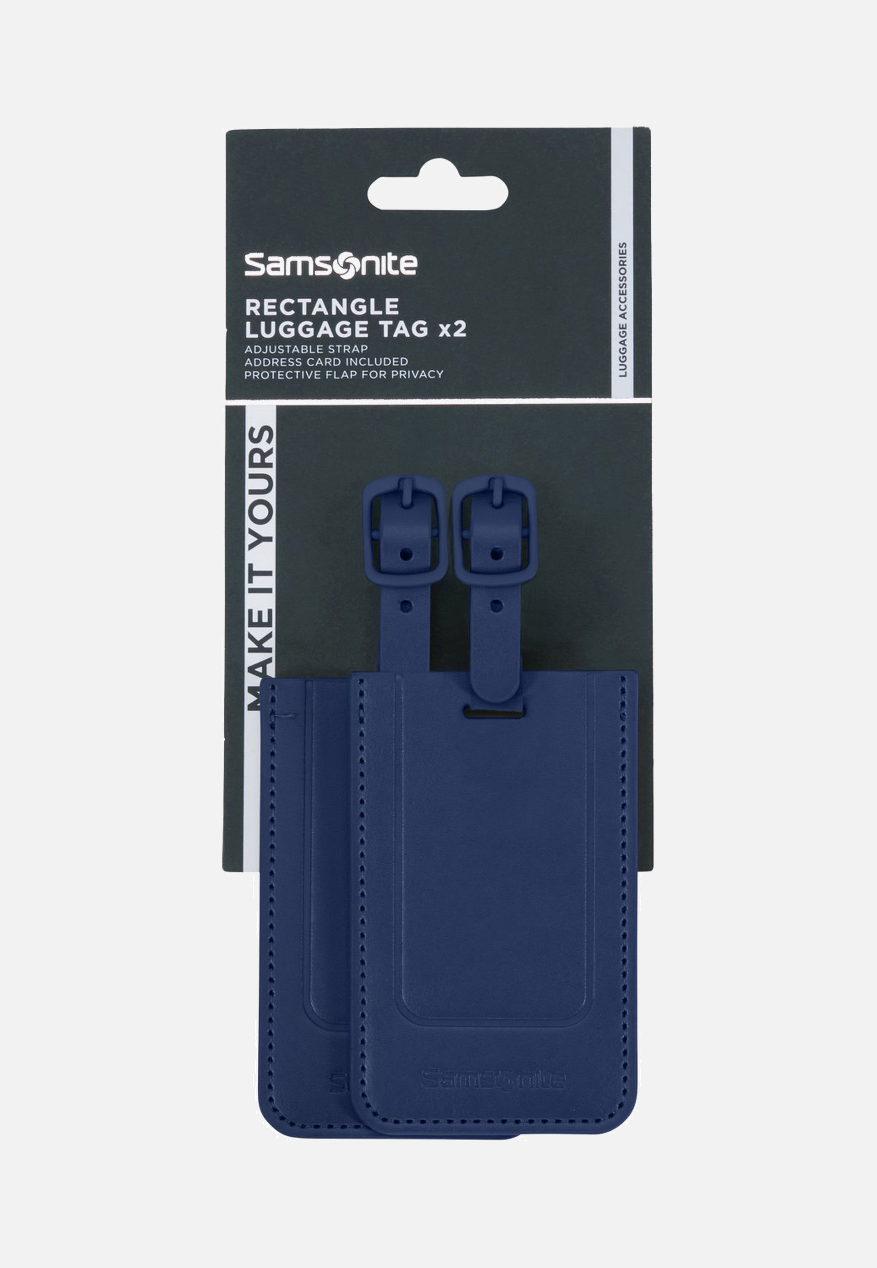 Samsonite Rectangle Luggage Tag Pack Of 2 Midnight Blue Luggage Tag