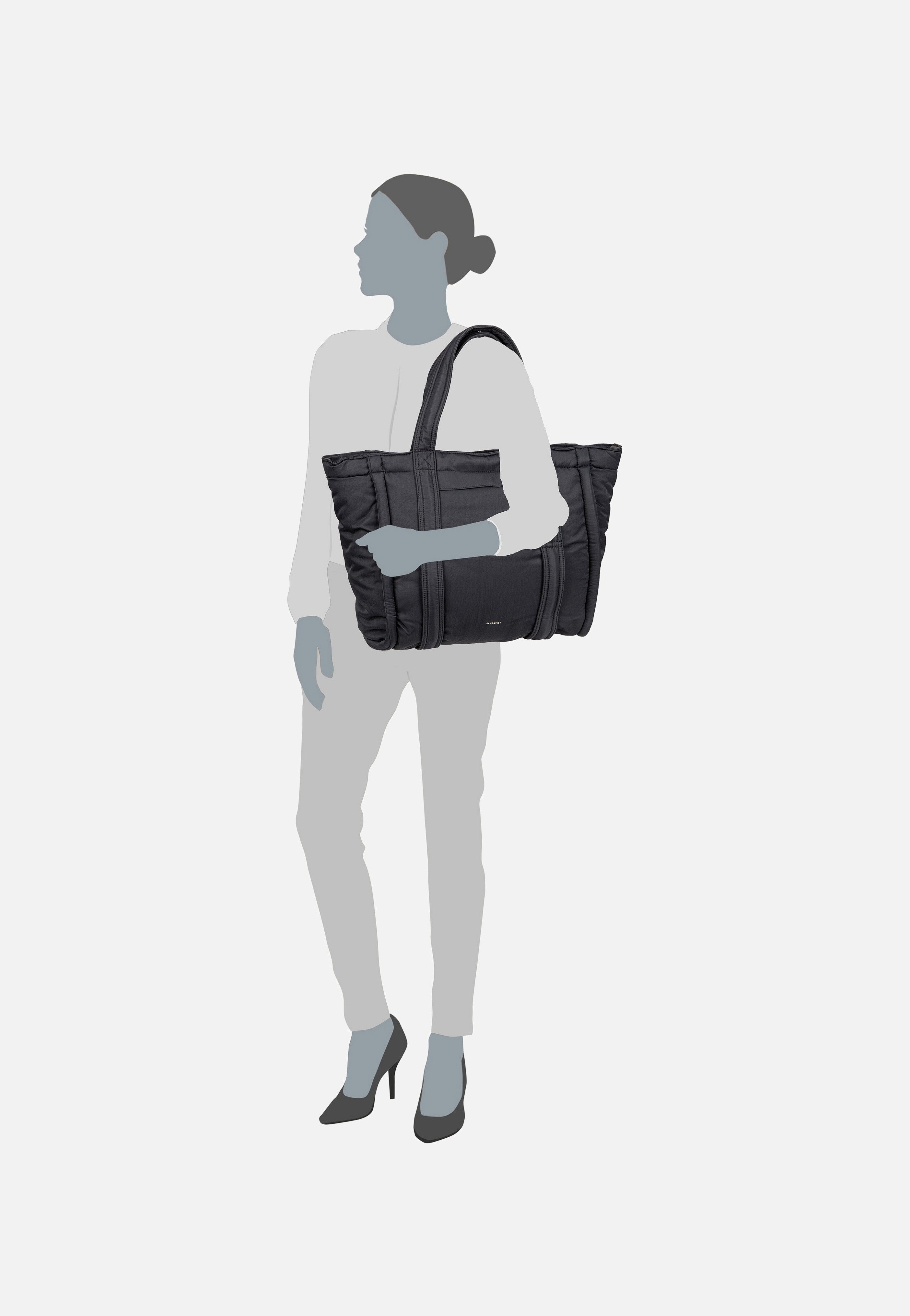 Sandqvist - Curve TB L Black - Shopper | Neutral-Image