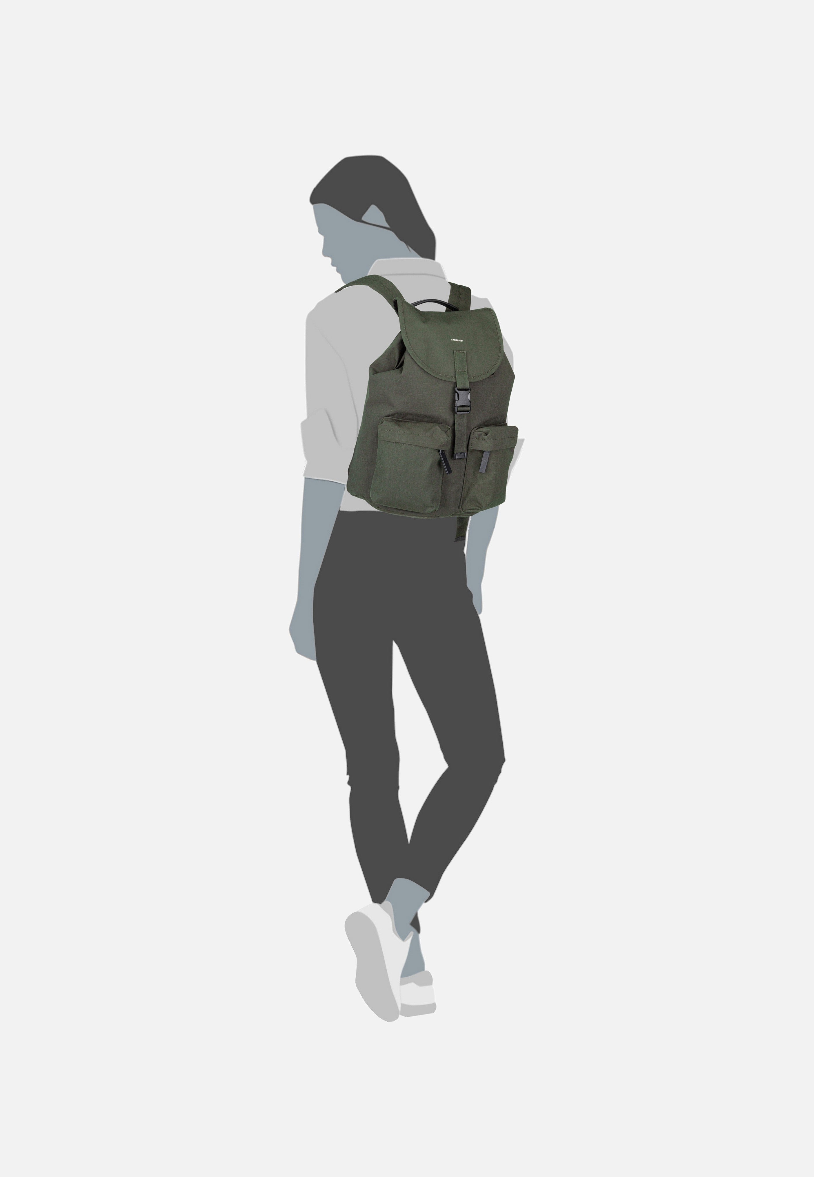 Sandqvist - Everyday Bp Dark Green - Backpack | Neutral-Image