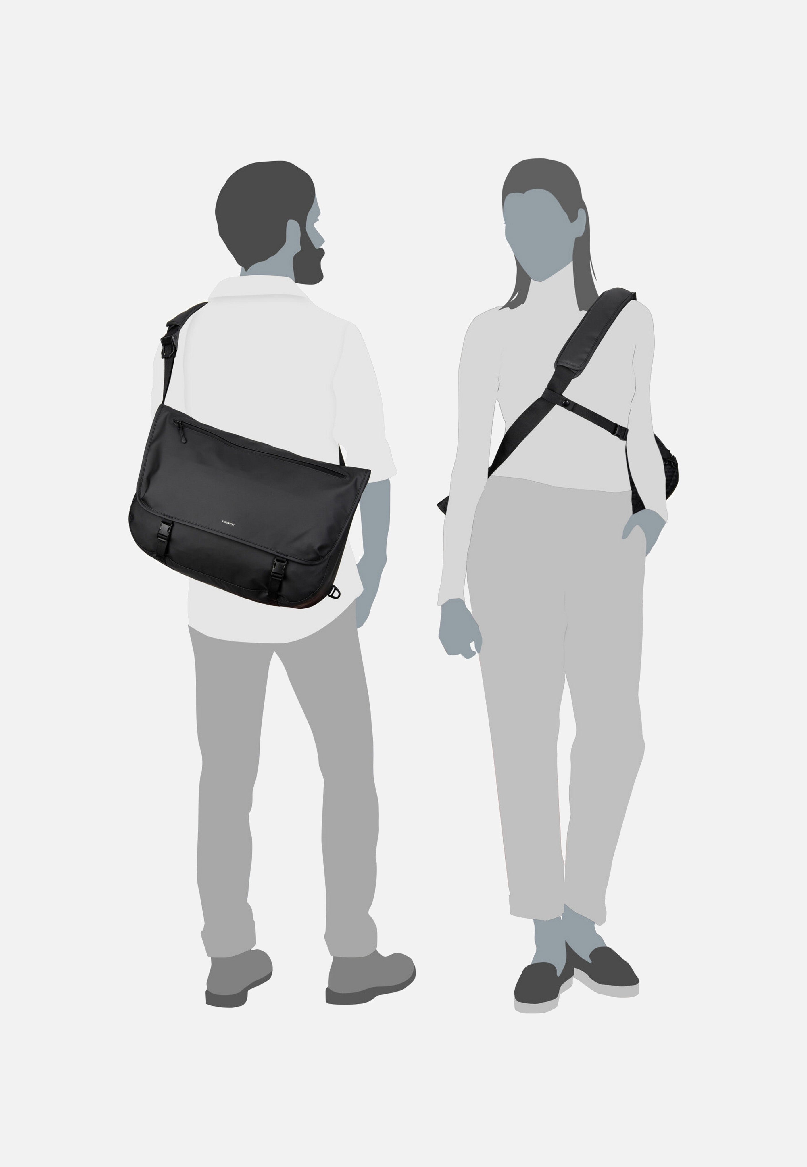 Sandqvist - Stream Msng Black - Messenger Bag | Neutral-Image