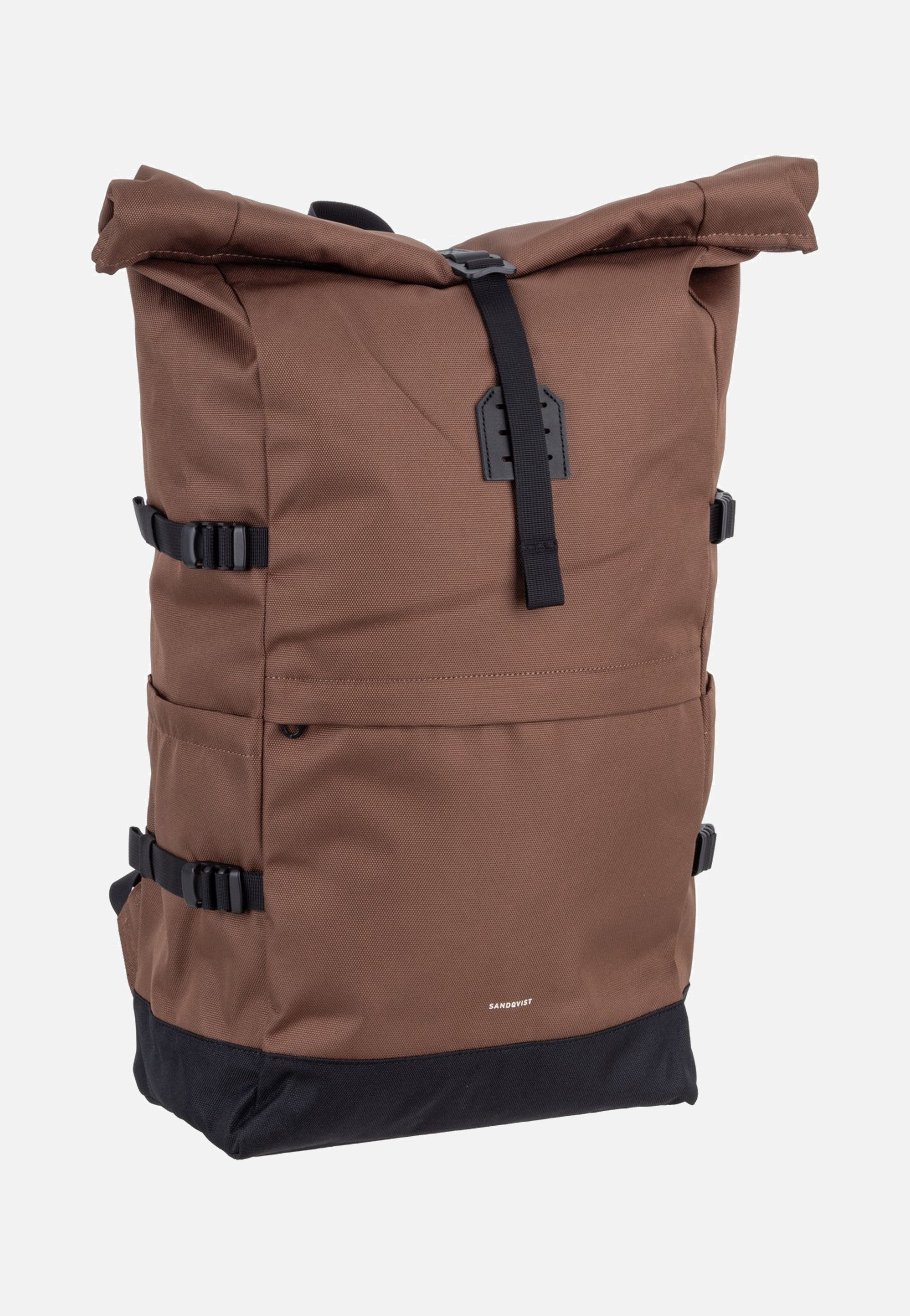 Sandqvist Icon Rolltop 16" Brown Rolltop Backpack
