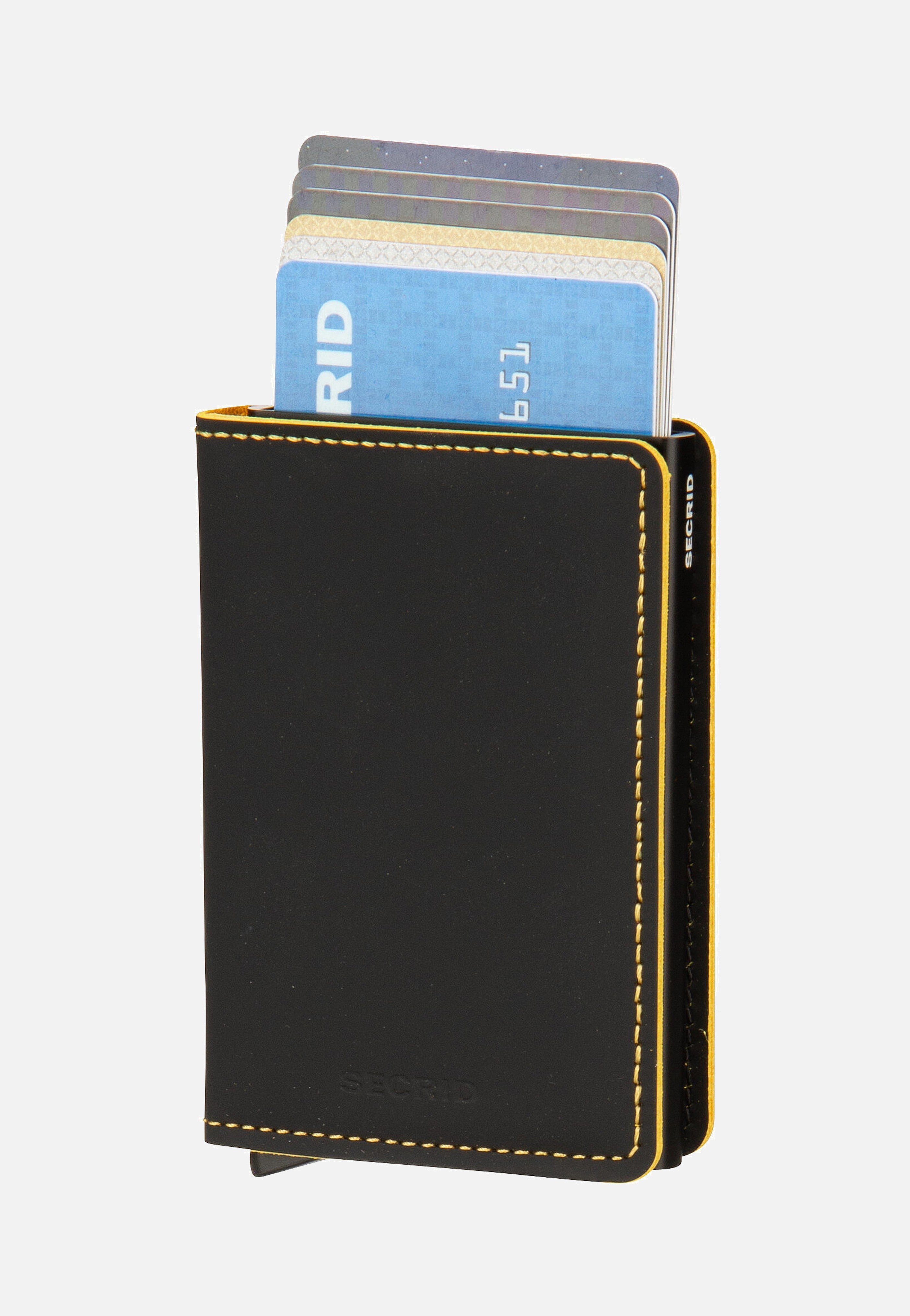 Secrid - Slimwallet Matte Black-Ochre - Wallet | Neutral-Image