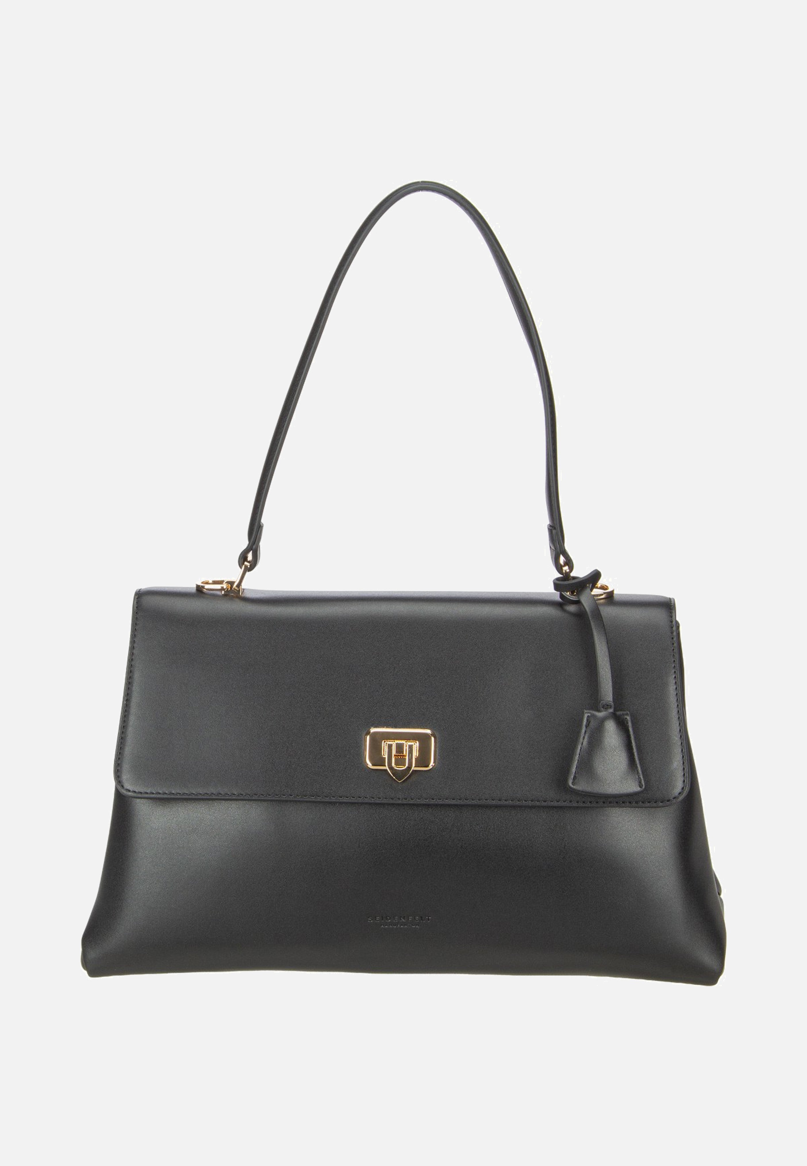 Seidenfelt Lilla Edet Office Black Handle Bag