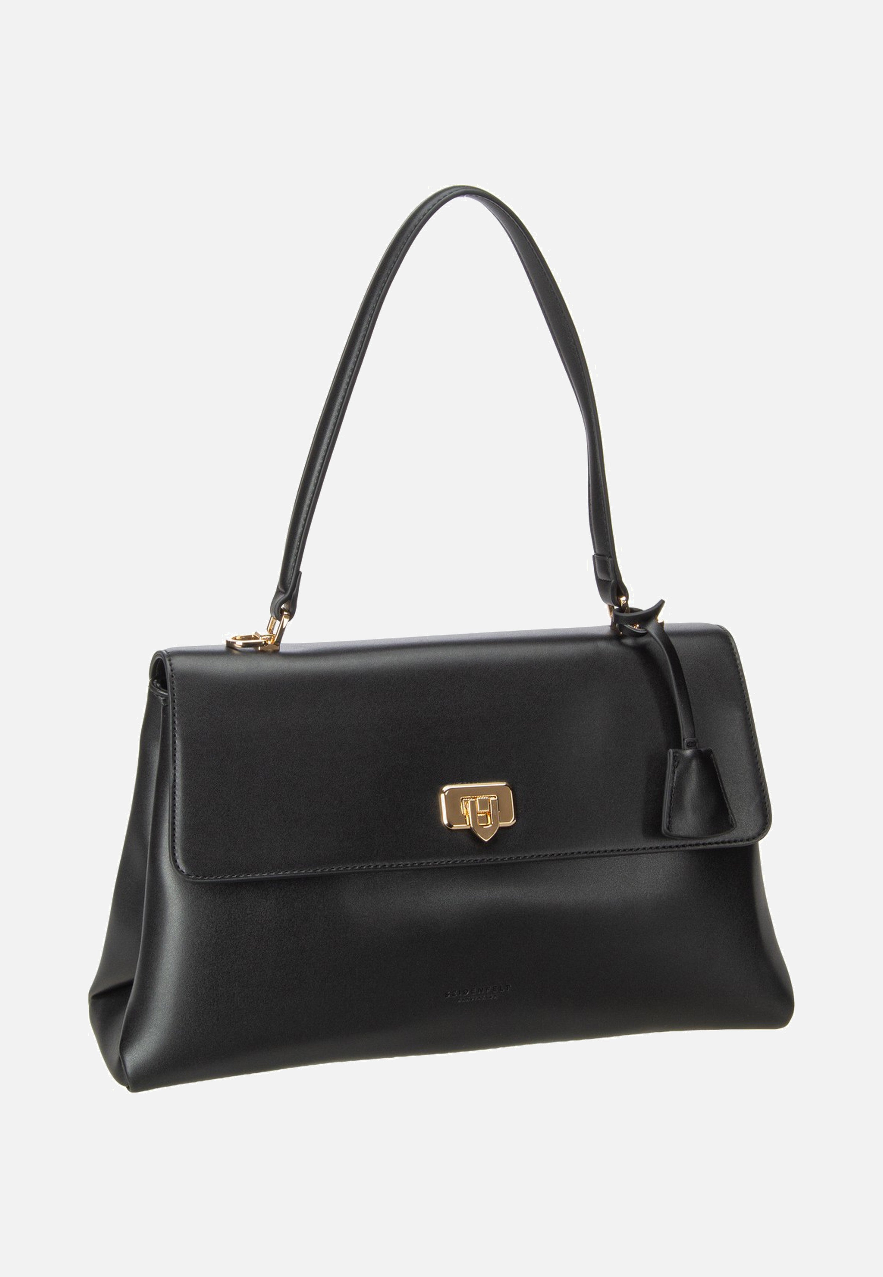 Seidenfelt Lilla Edet Office Black Handle Bag