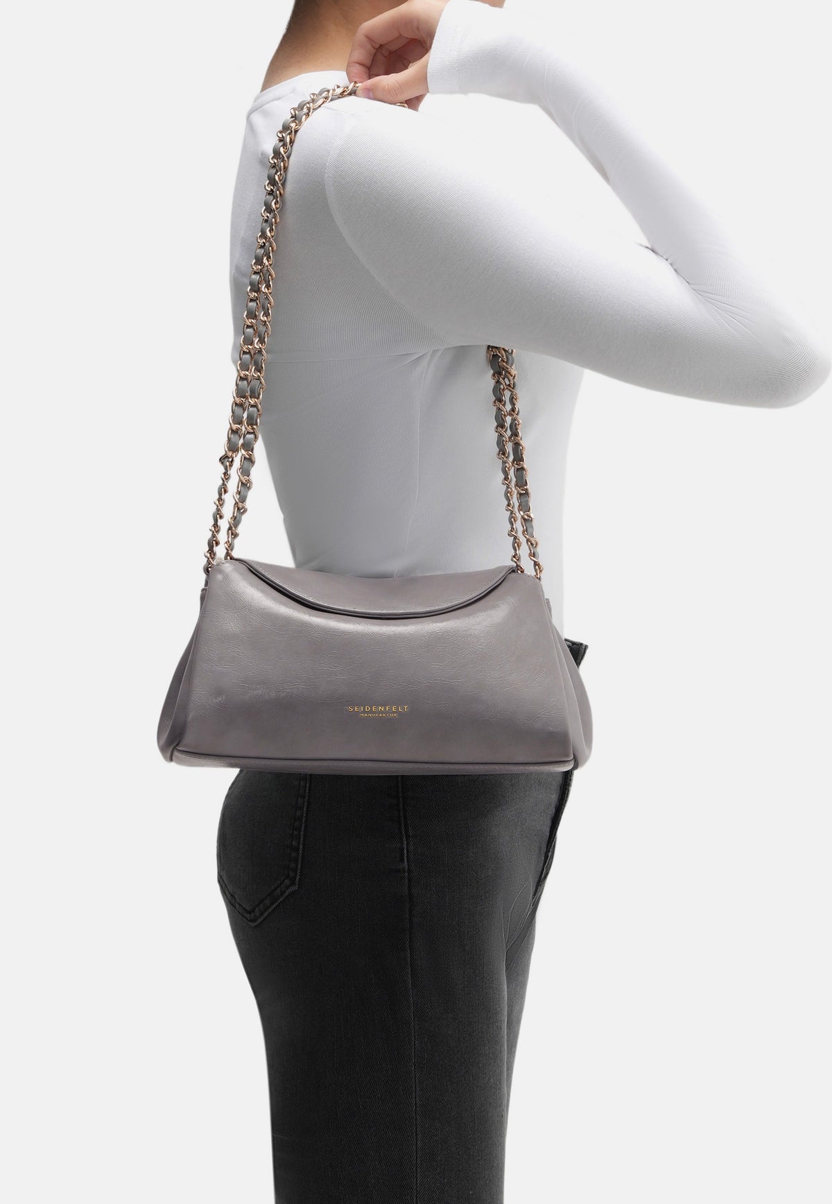 Seidenfelt Loimaa Handbag Light Grey Borsa a tracolla