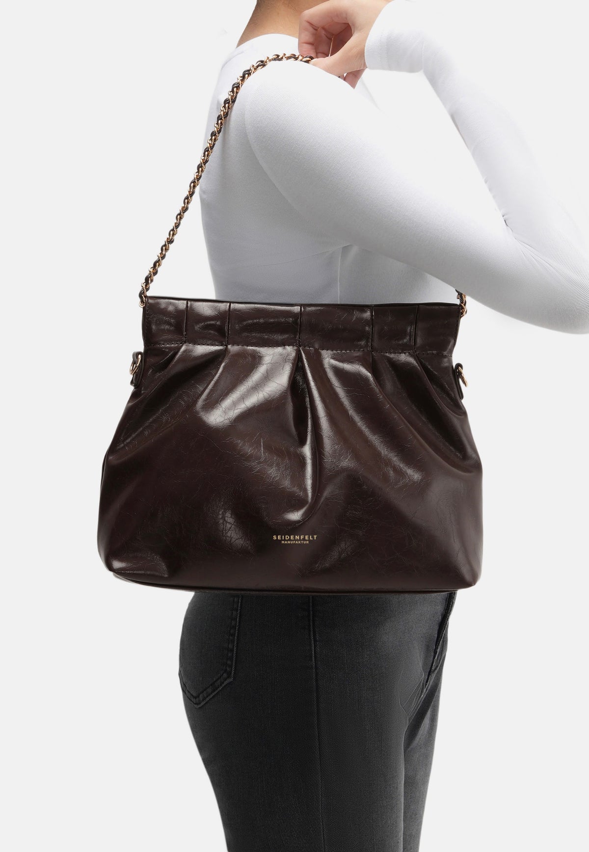 Seidenfelt Loimaa Shoulderbag Dark Brown Borsa a tracolla