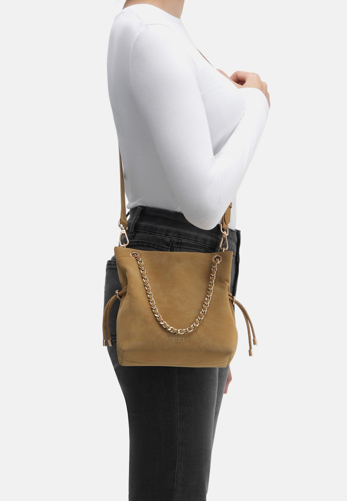 Seidenfelt Rena Handbag Fudgy Caramel Borsa Hobo