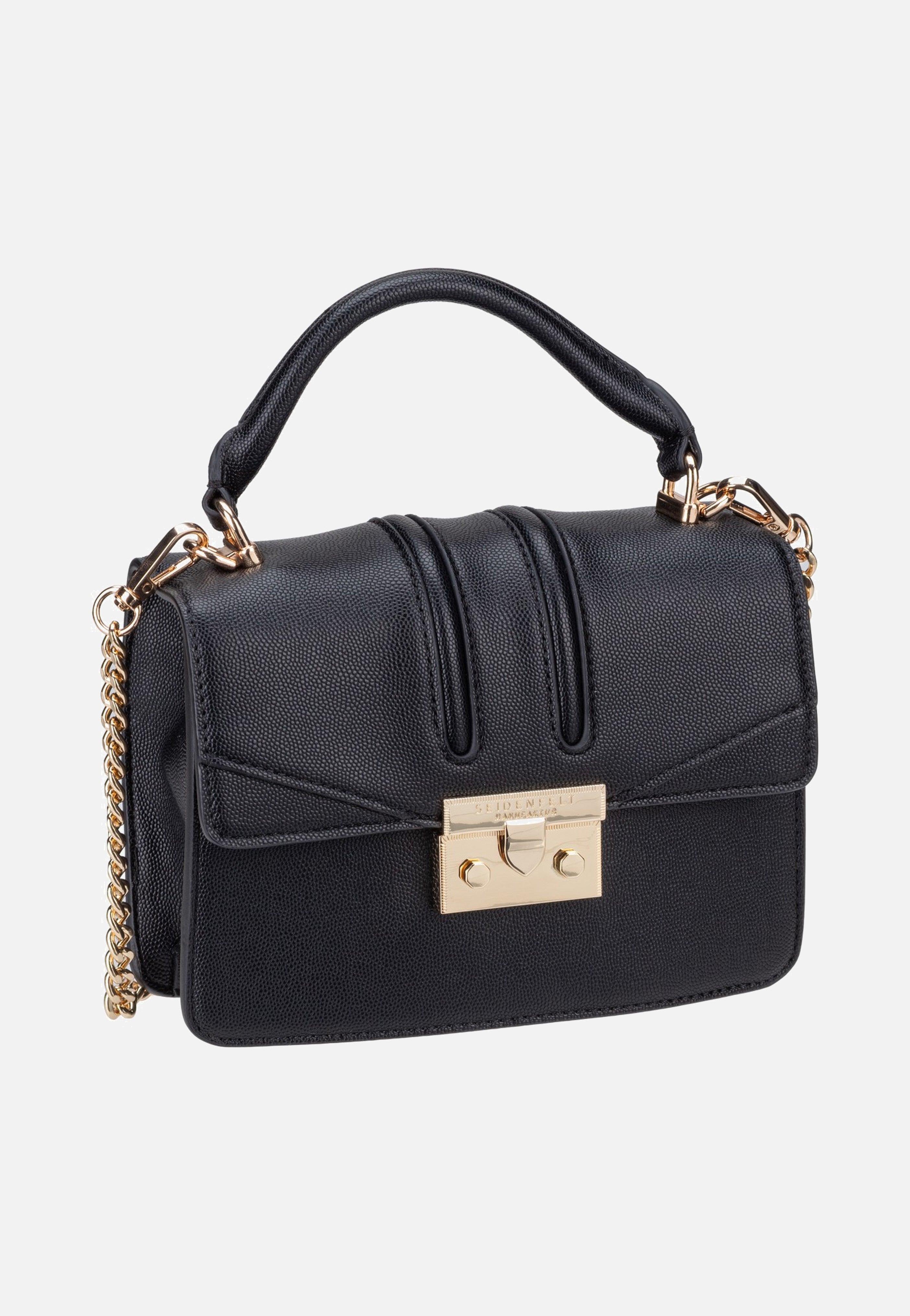Seidenfelt Roros Top Handle Black/Gold Evening Bag