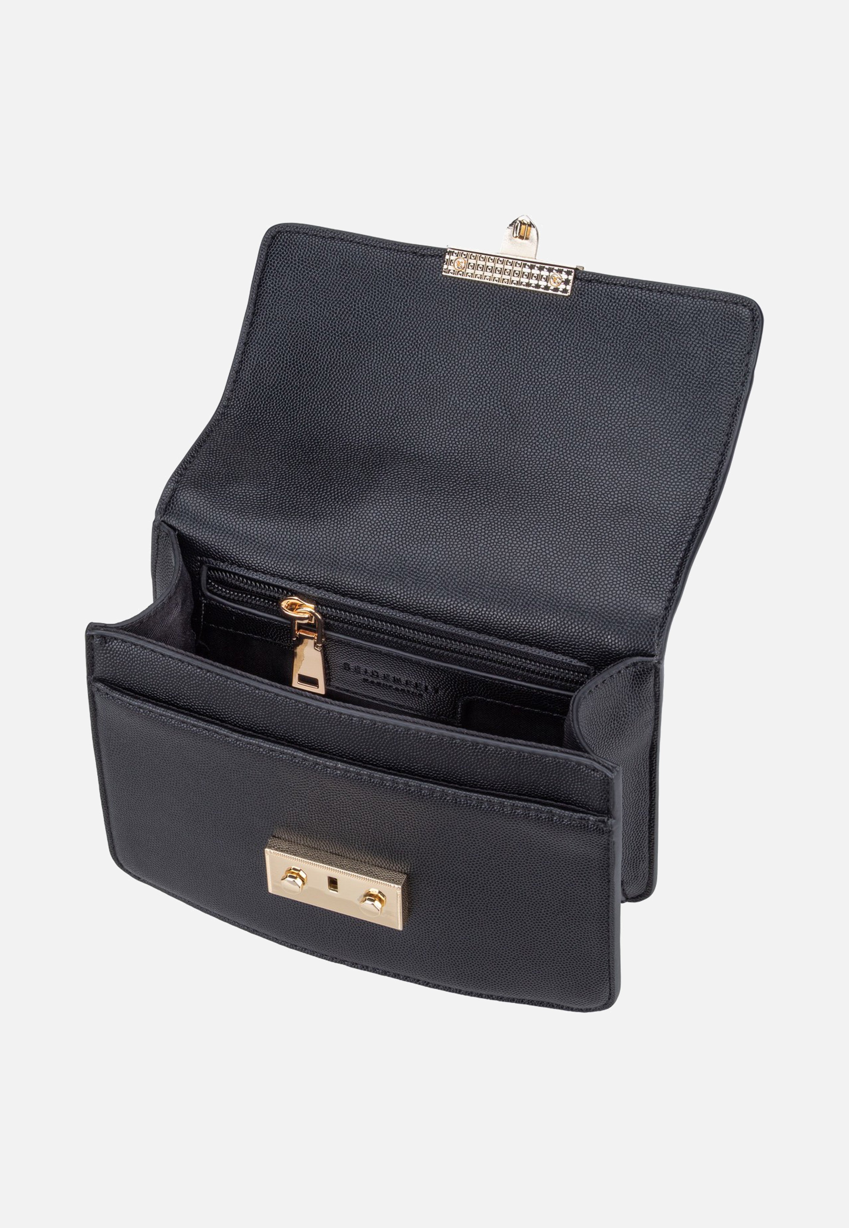 Seidenfelt Roros Top Handle Black/Gold Evening Bag