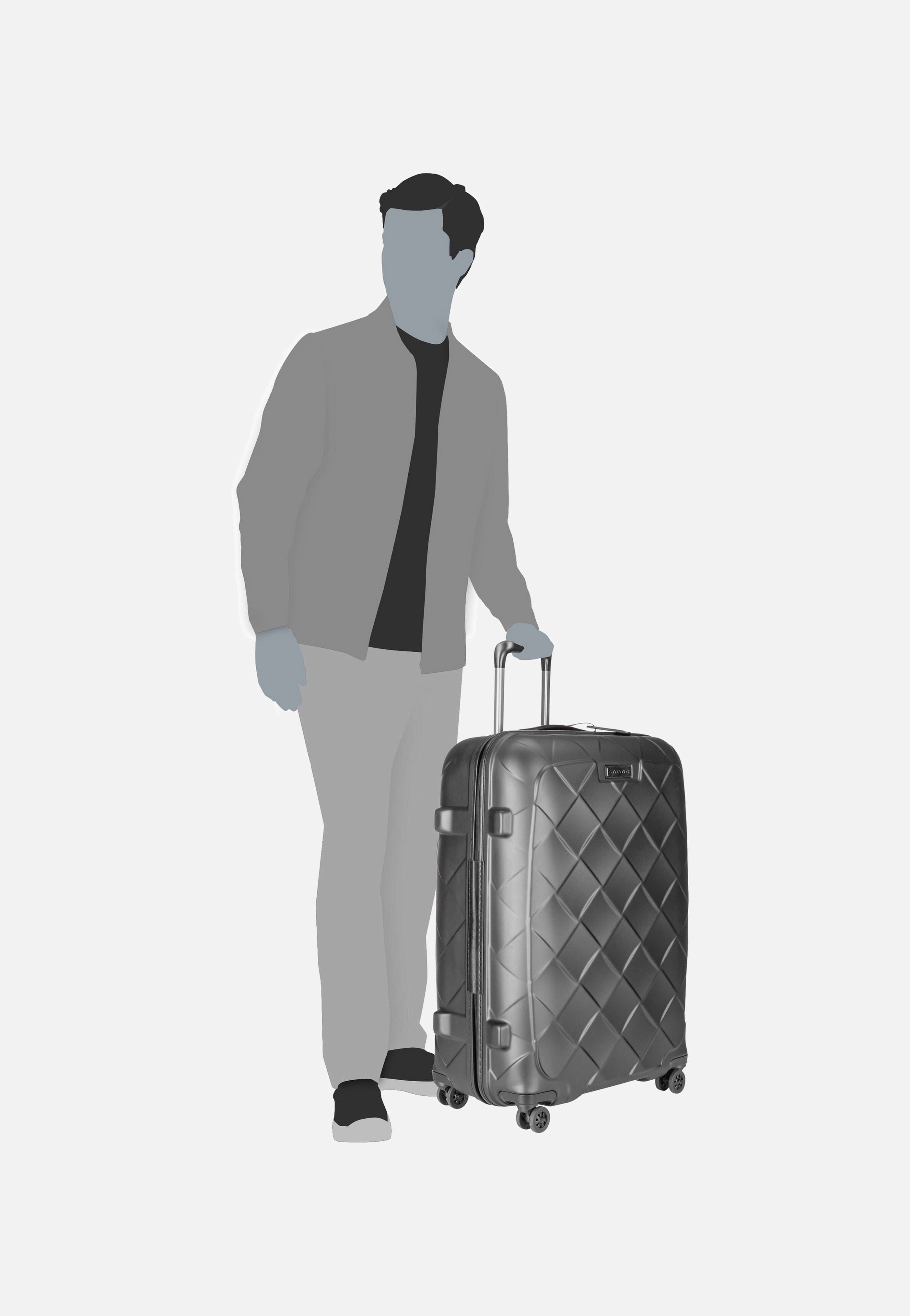 Stratic Leather & More Trolley L Matt Black Suitcase