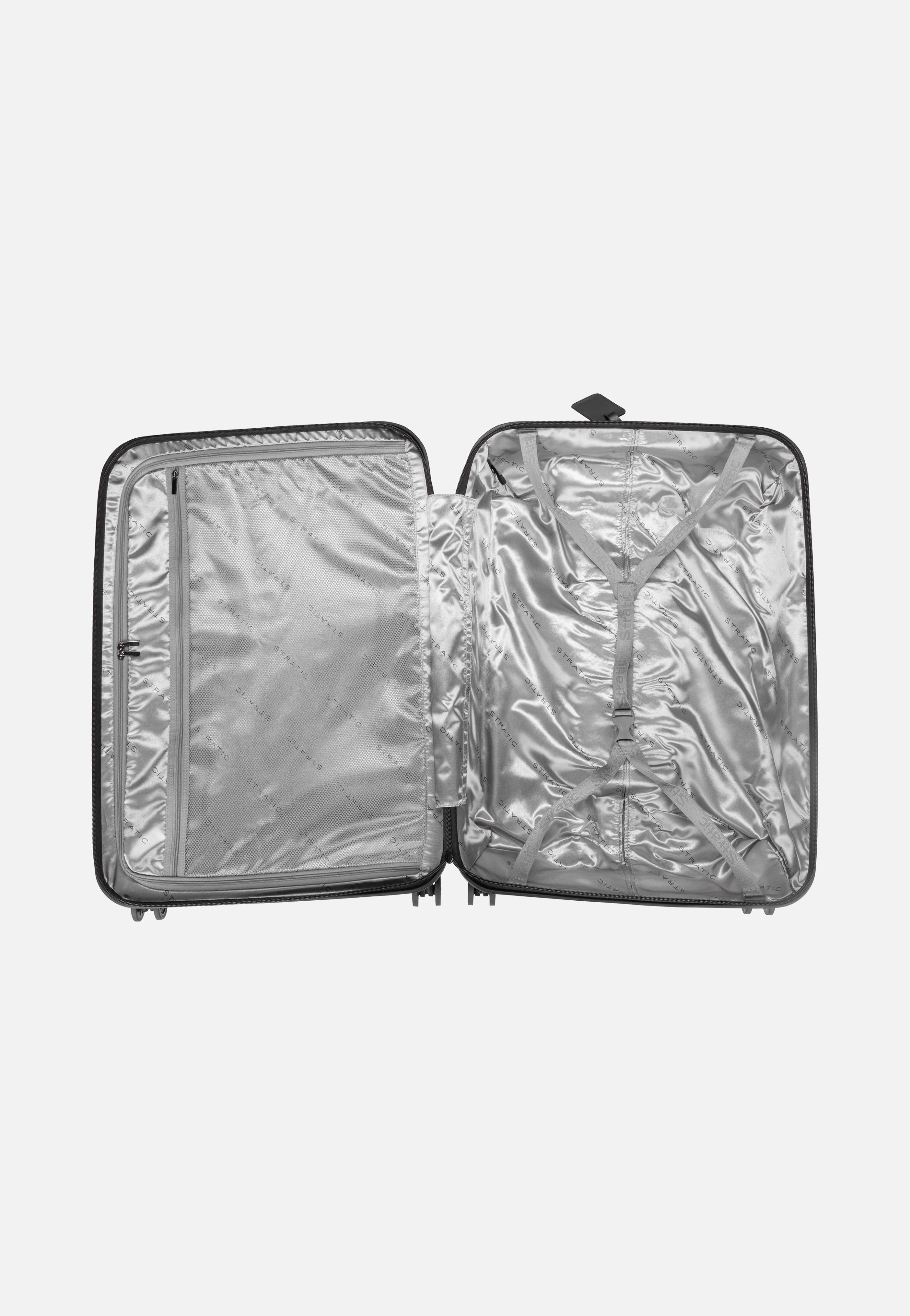 Stratic Leather & More Trolley L Matt Black Suitcase