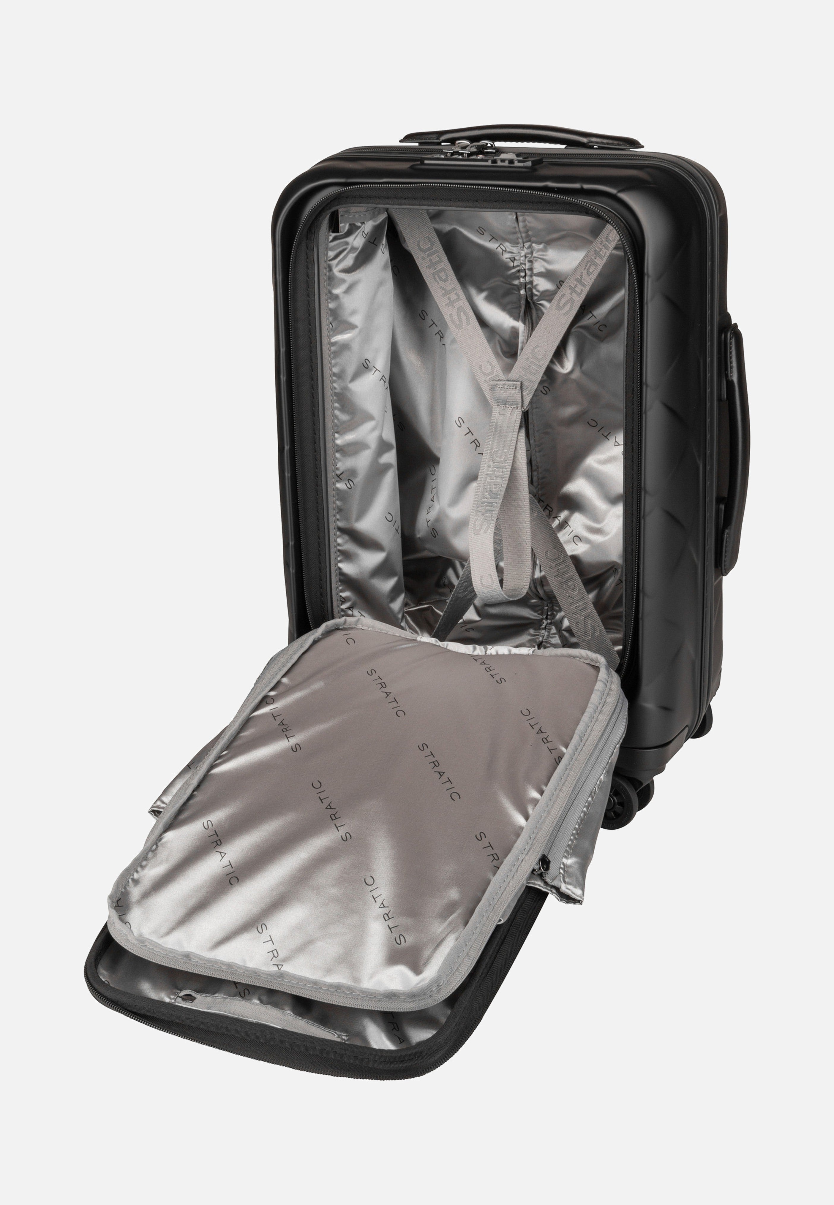 Stratic - Leather & More Trolley S Front Pocket Matt Black - Suitcase | Neutral-Image