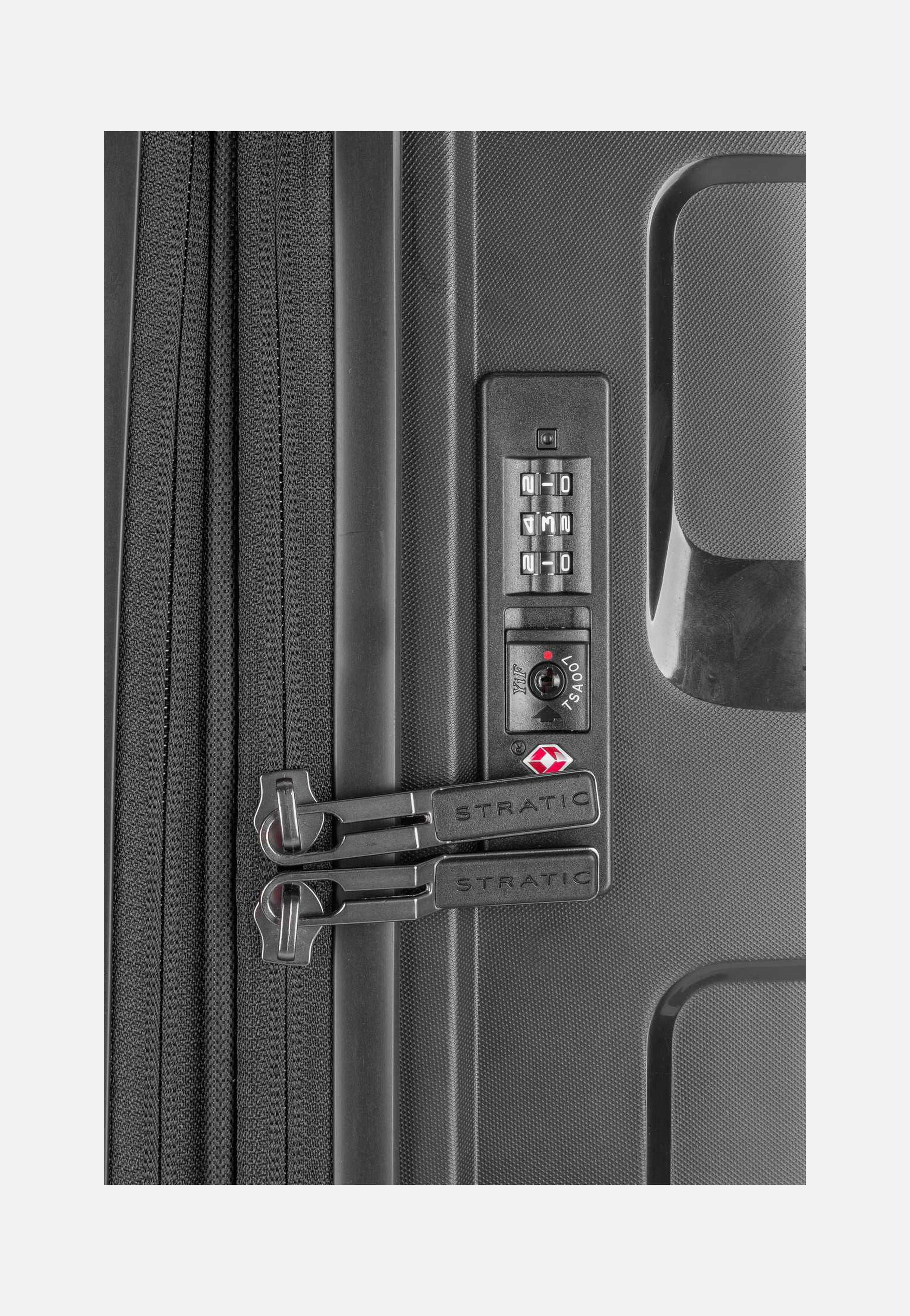 Stratic Straw+ Trolley L Black Suitcase