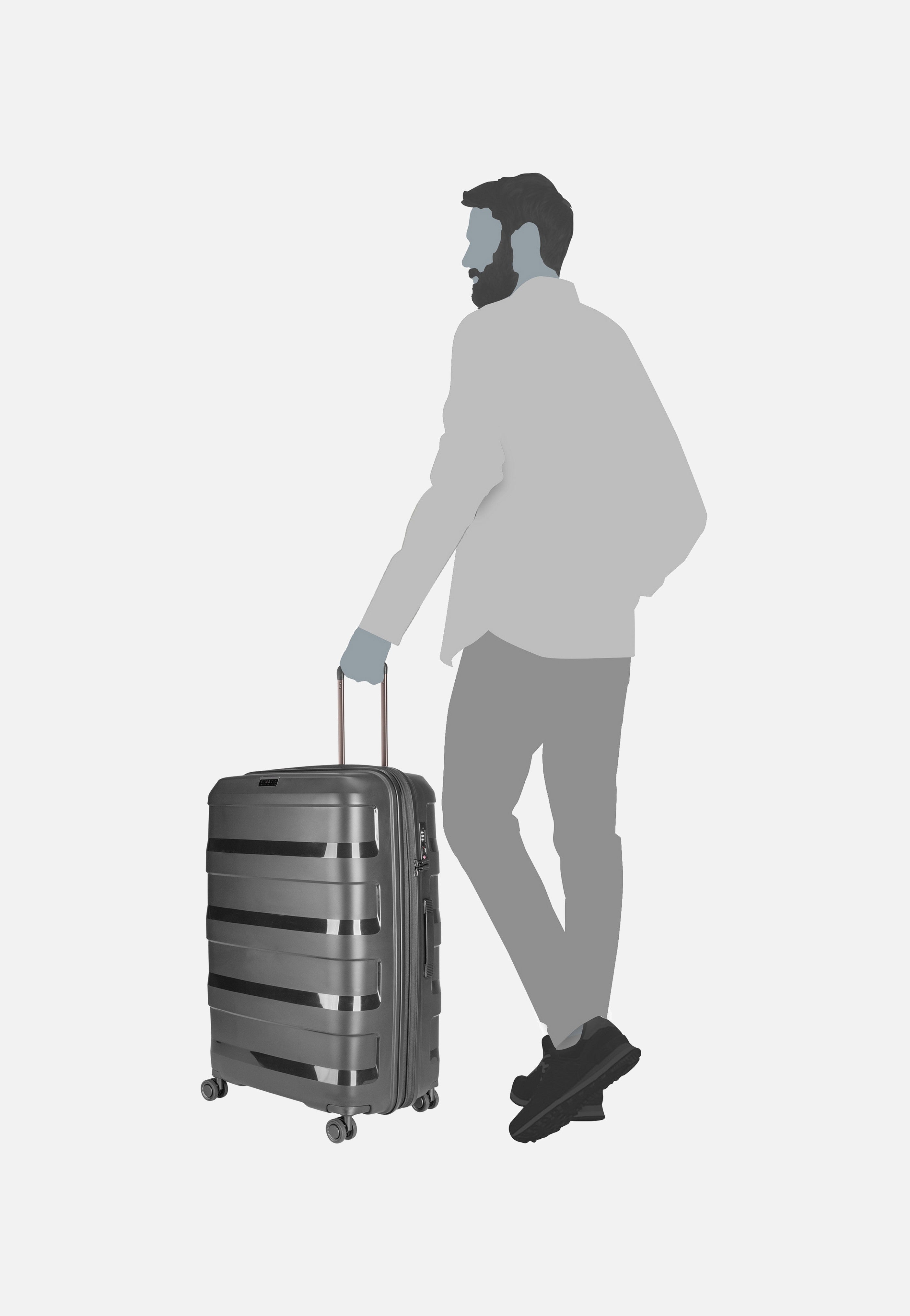 Stratic Straw+ Trolley L Beige Suitcase