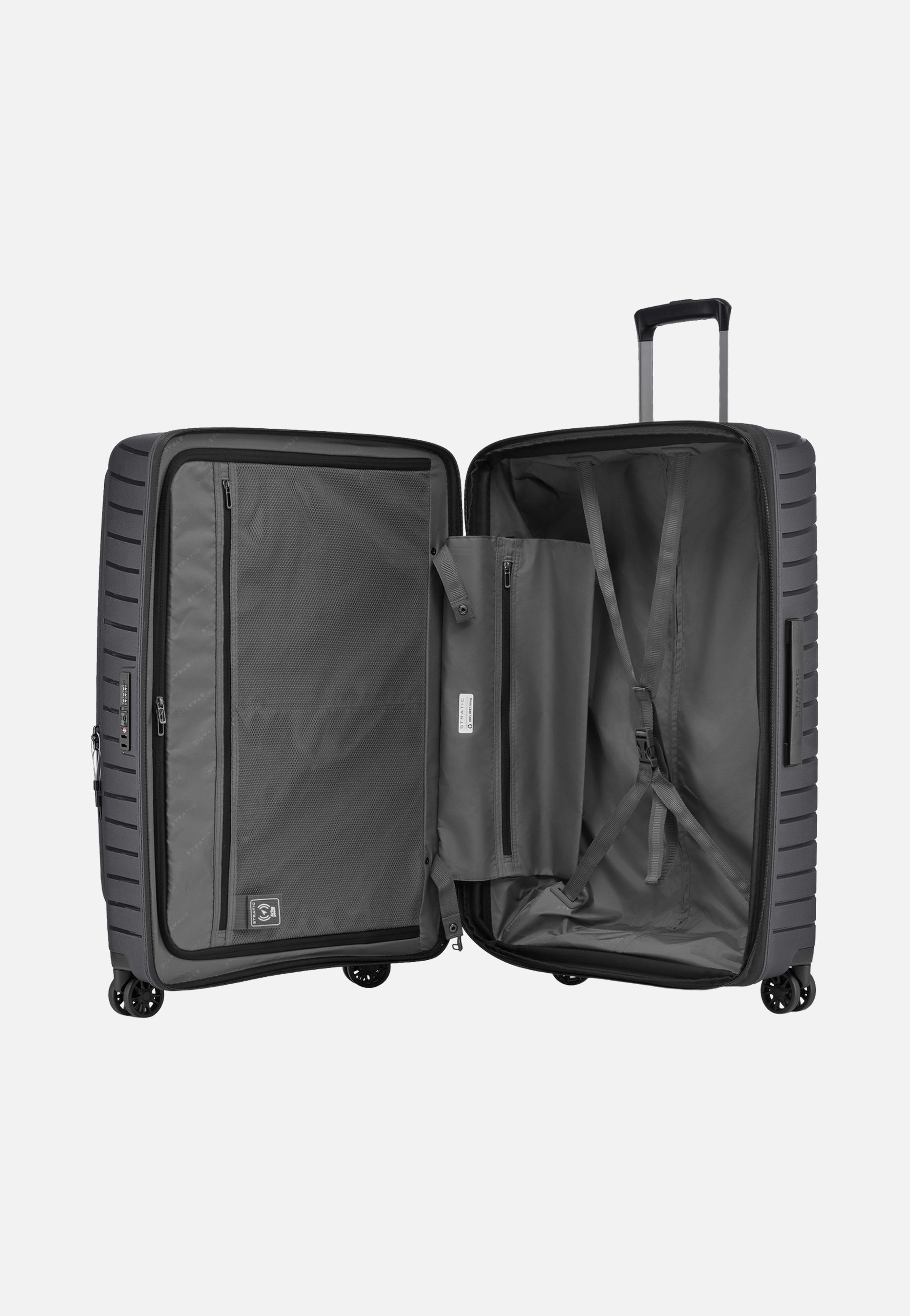 Stratic Novium ML Trolley L Black Suitcase