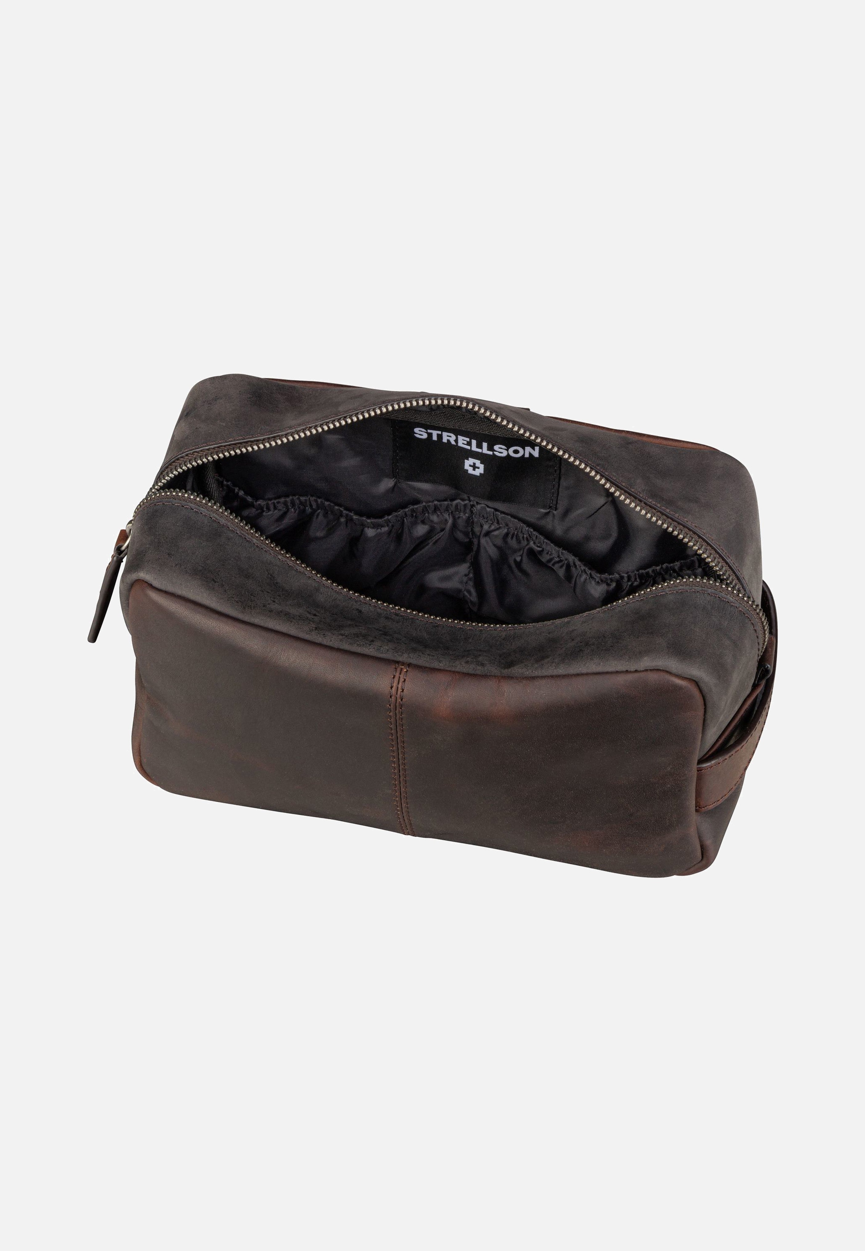 Strellson Brick Lane Dick Washbag SHZ Dark Brown Toiletry Bag