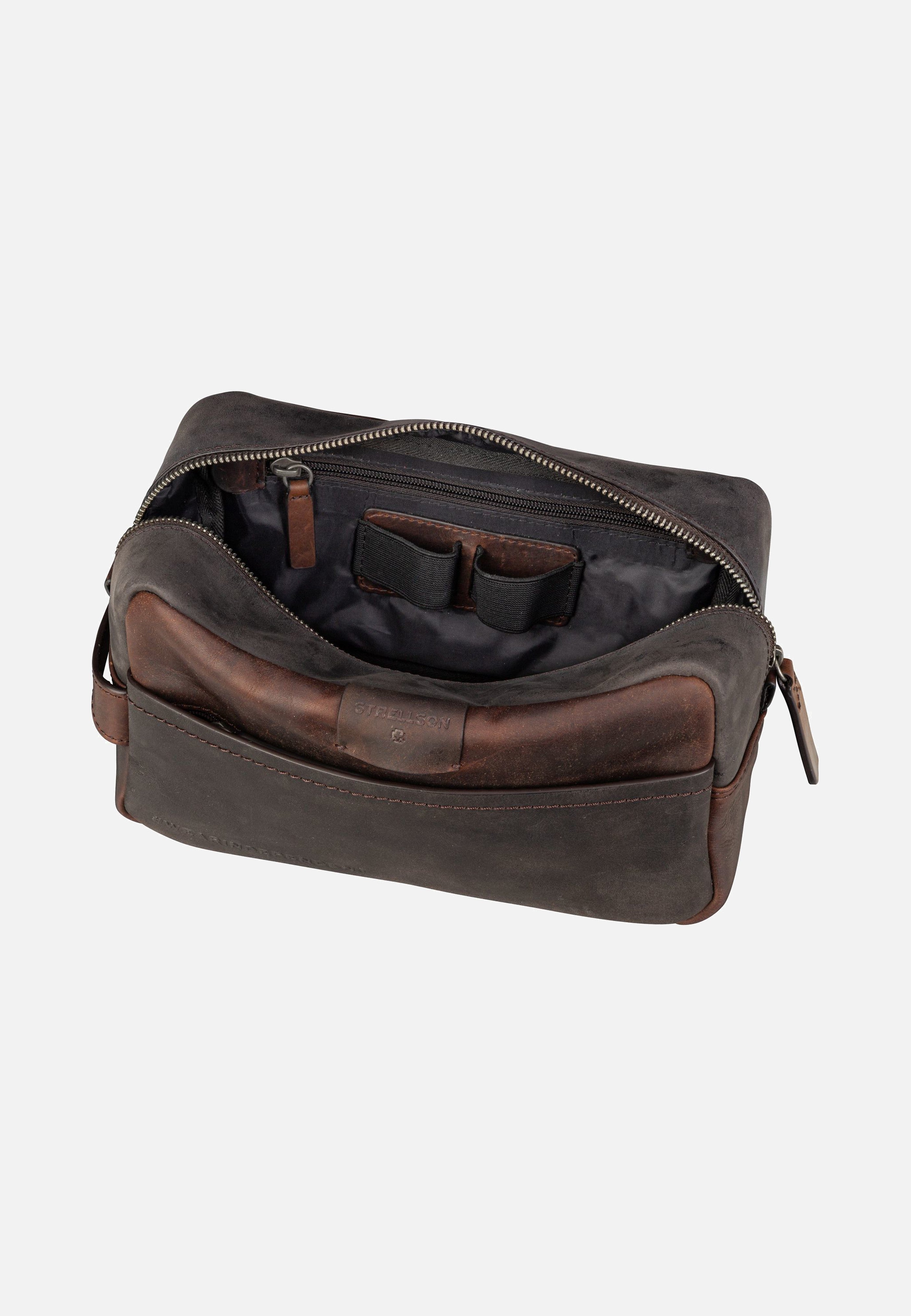 Strellson Brick Lane Dick Washbag SHZ Dark Brown Toiletry Bag