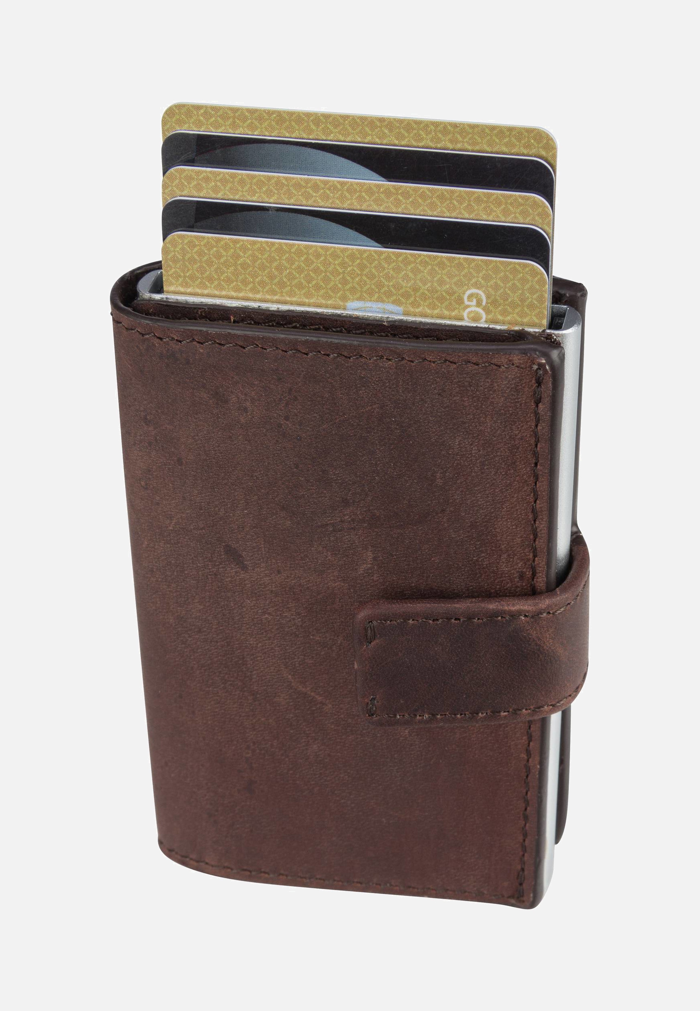 Strellson - Camden C Three E-Cage SV8F Dark Brown - Card Holder | Men-Image
