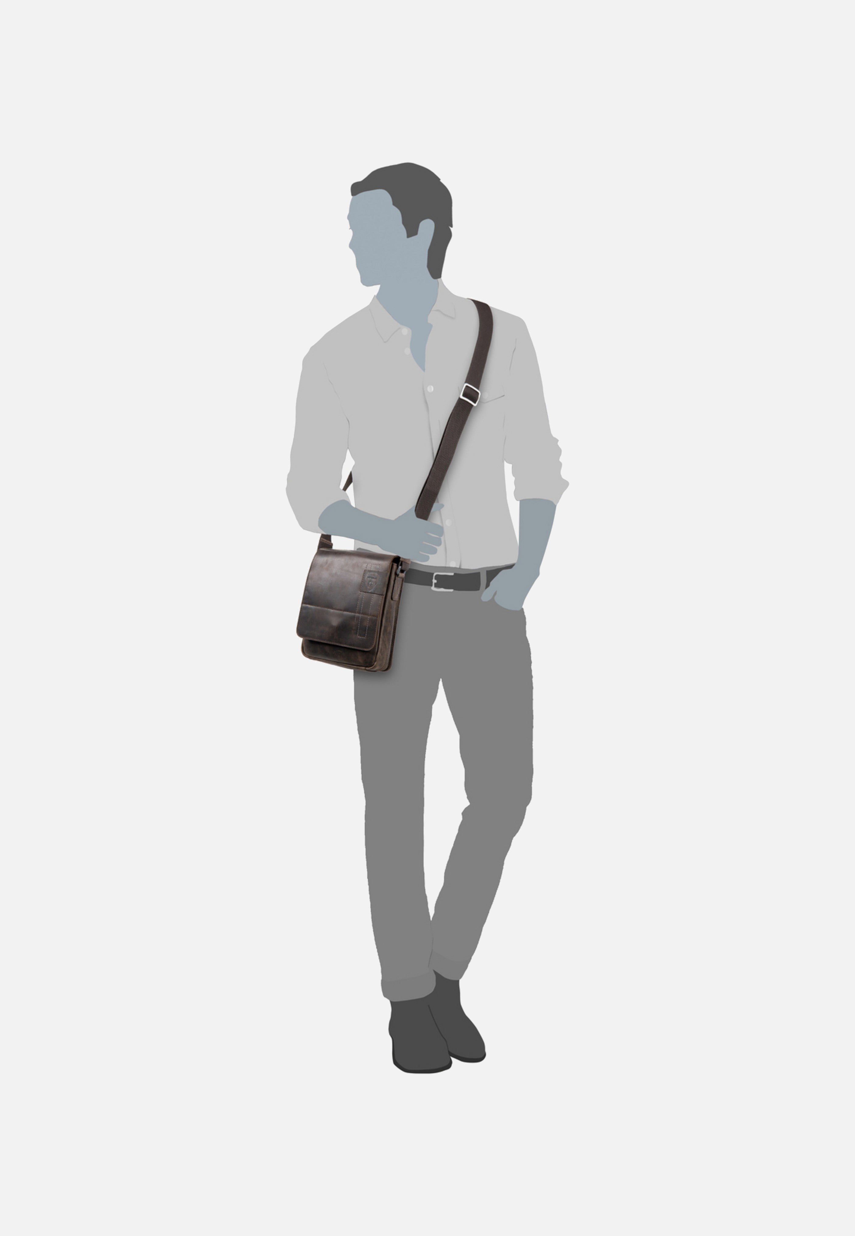 Strellson - Richmond Messenger SV Dark Brown - Crossbody Bag | Men-Image