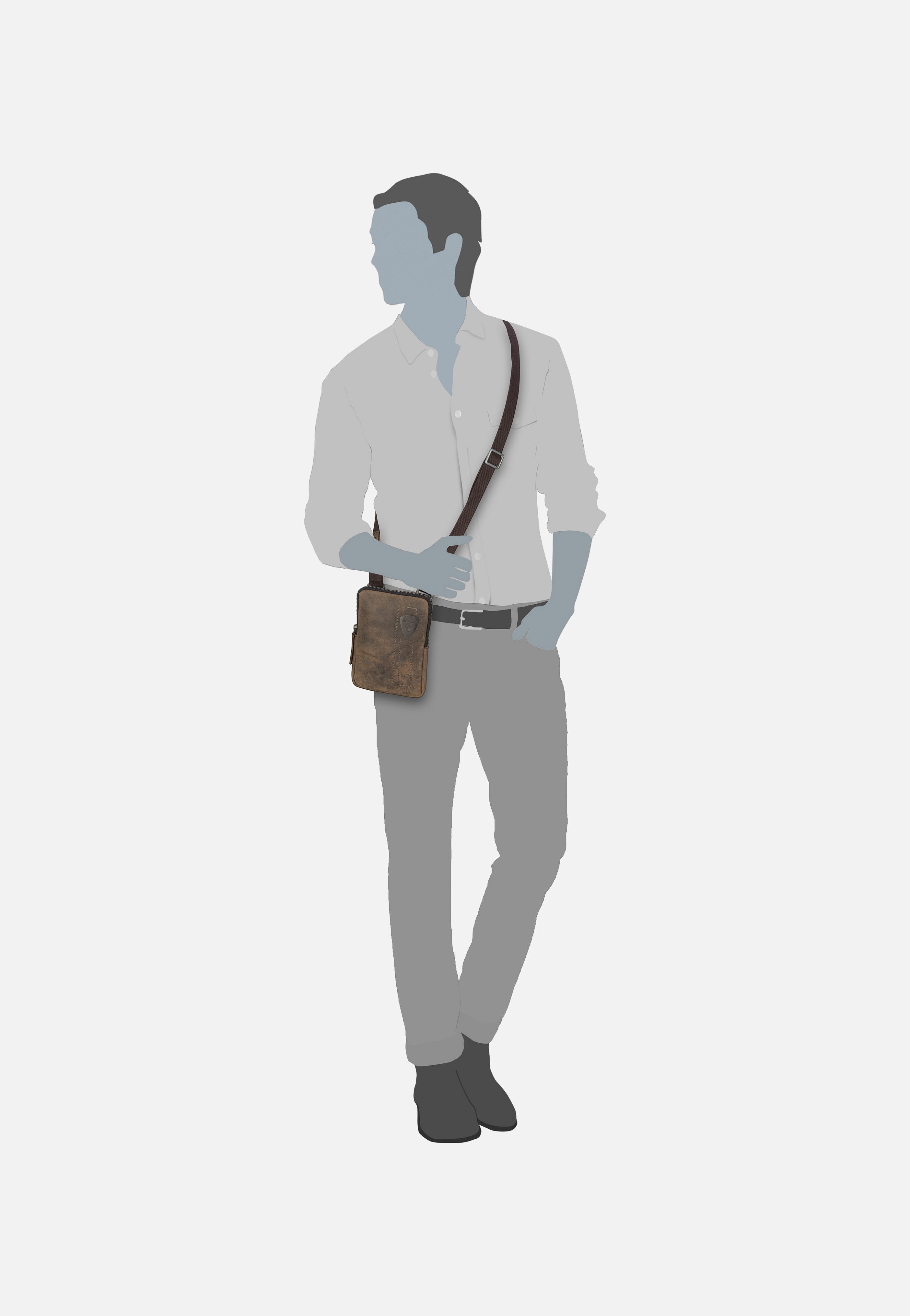 Strellson - Richmond XSVZ 1 Dark Brown - Phone Pouches | Men-Image