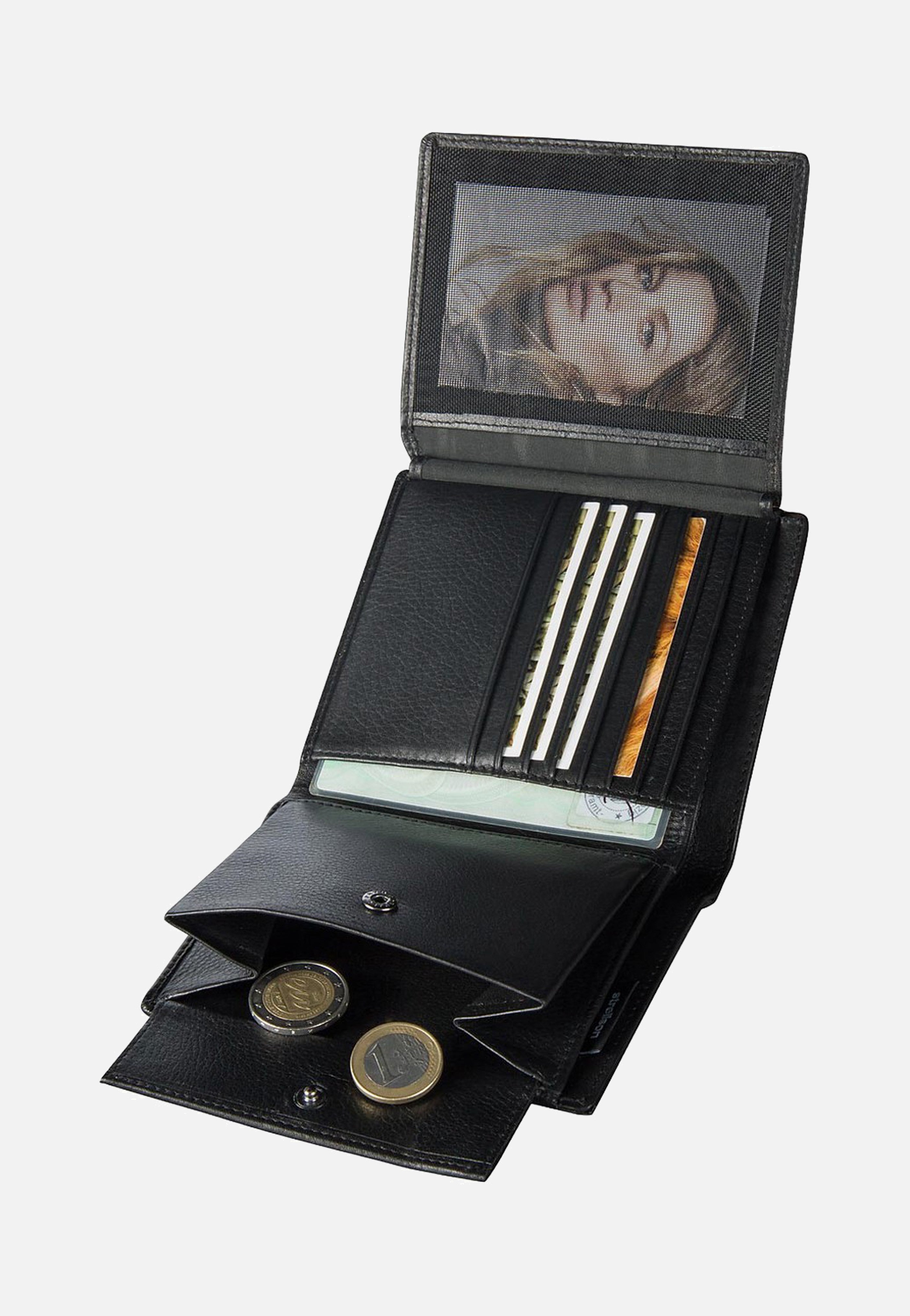 Strellson Carter Bill Fold V15 Black Wallet