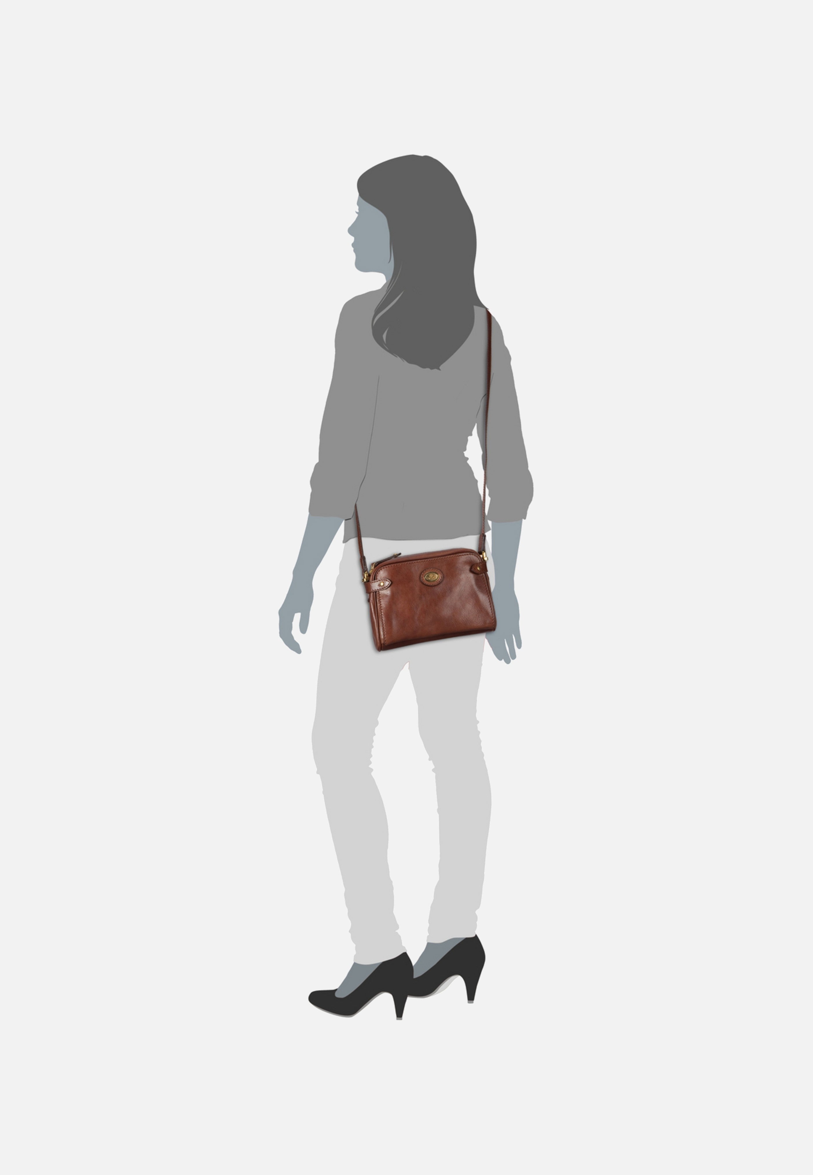 The Bridge Story Donna Shoulder Bag Marrone/Oro Crossbody Bag