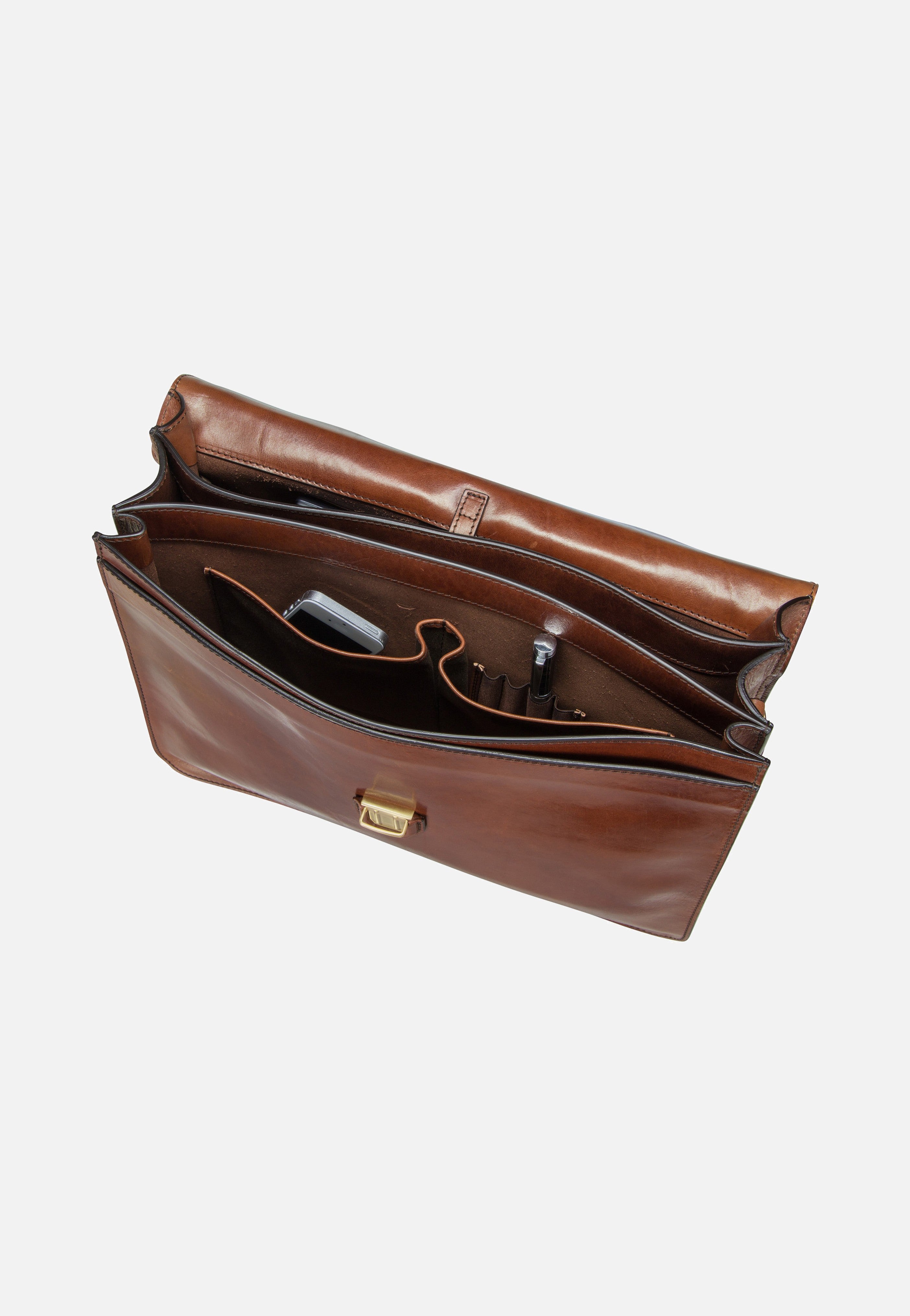 The Bridge - Story Uomo 3721 Marrone/Oro - Briefcase | Men-Image