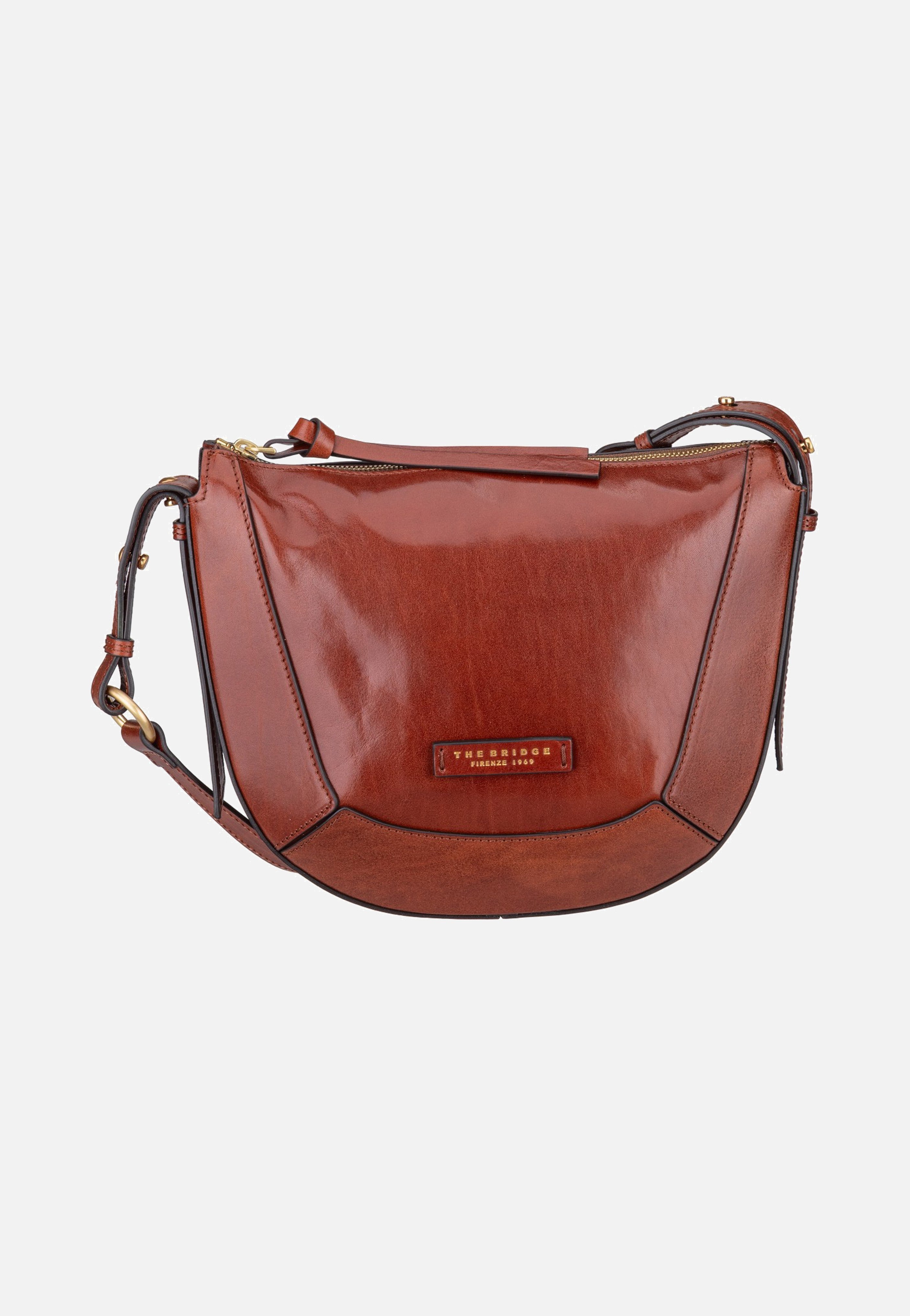 The Bridge Fedora Crossbody Marrone/Oro Crossbody Bag