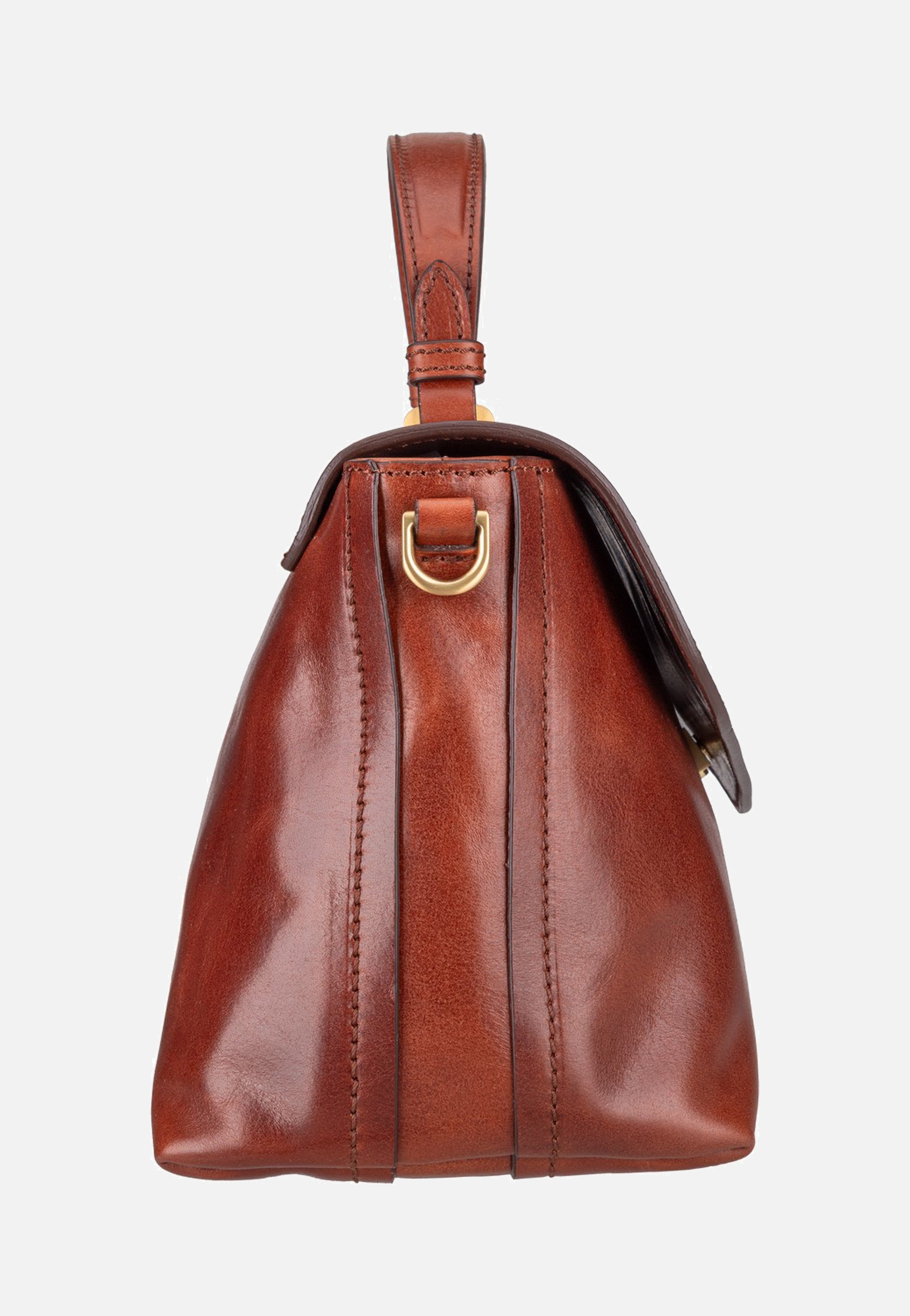 The Bridge Stodo Top Marrone/Oro Handle Bag