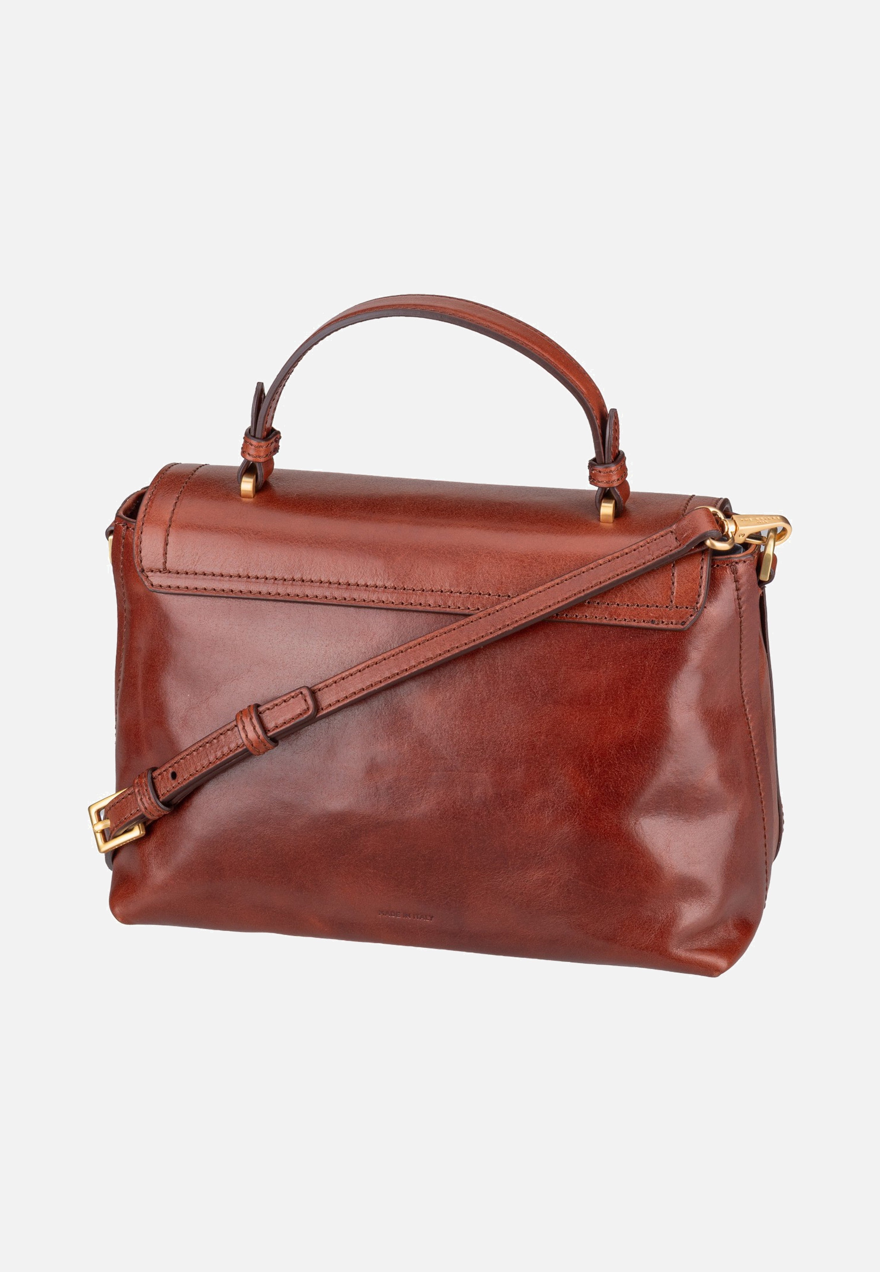 The Bridge Stodo Top Marrone/Oro Handle Bag