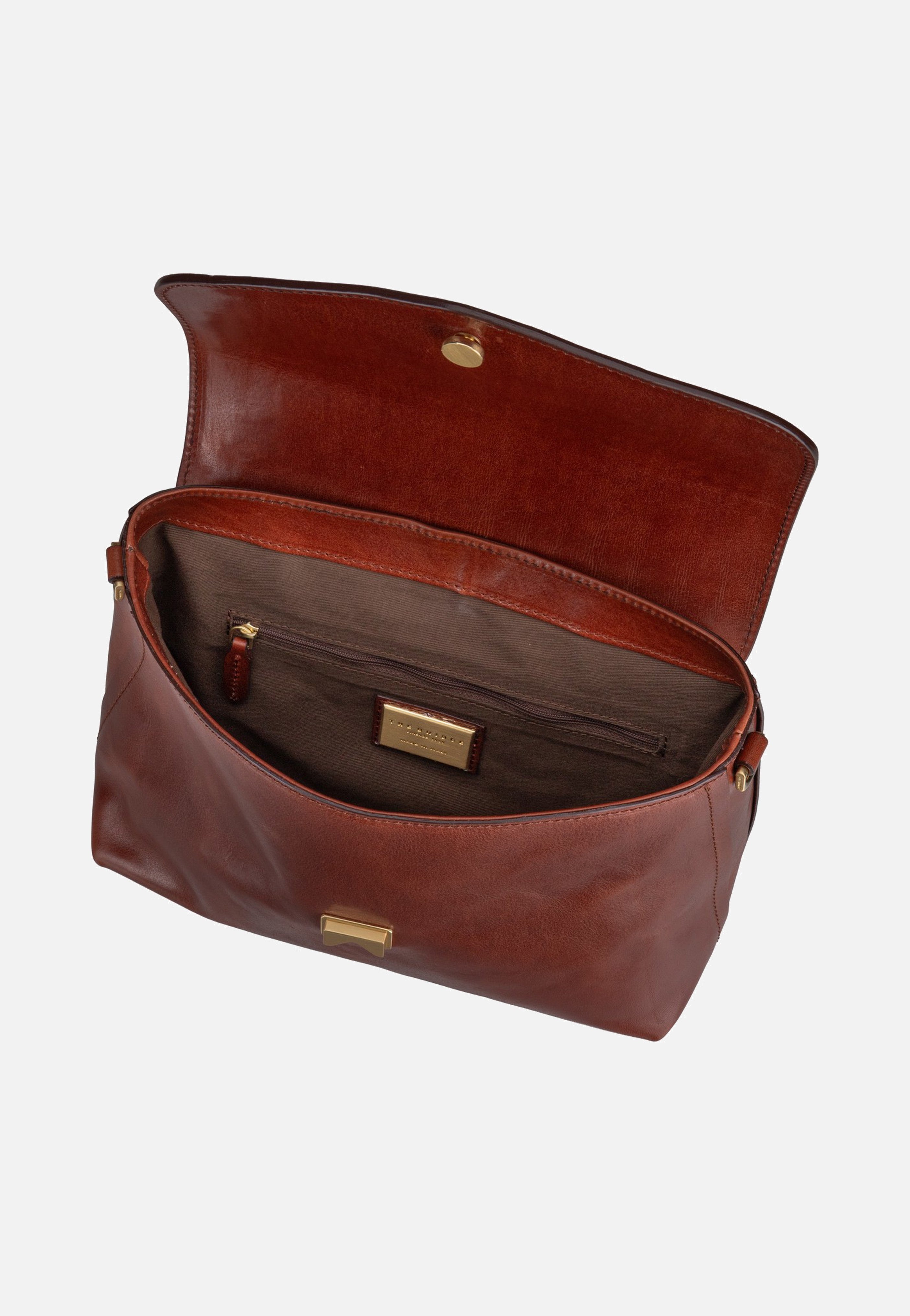 The Bridge Stodo Top Marrone/Oro Handle Bag