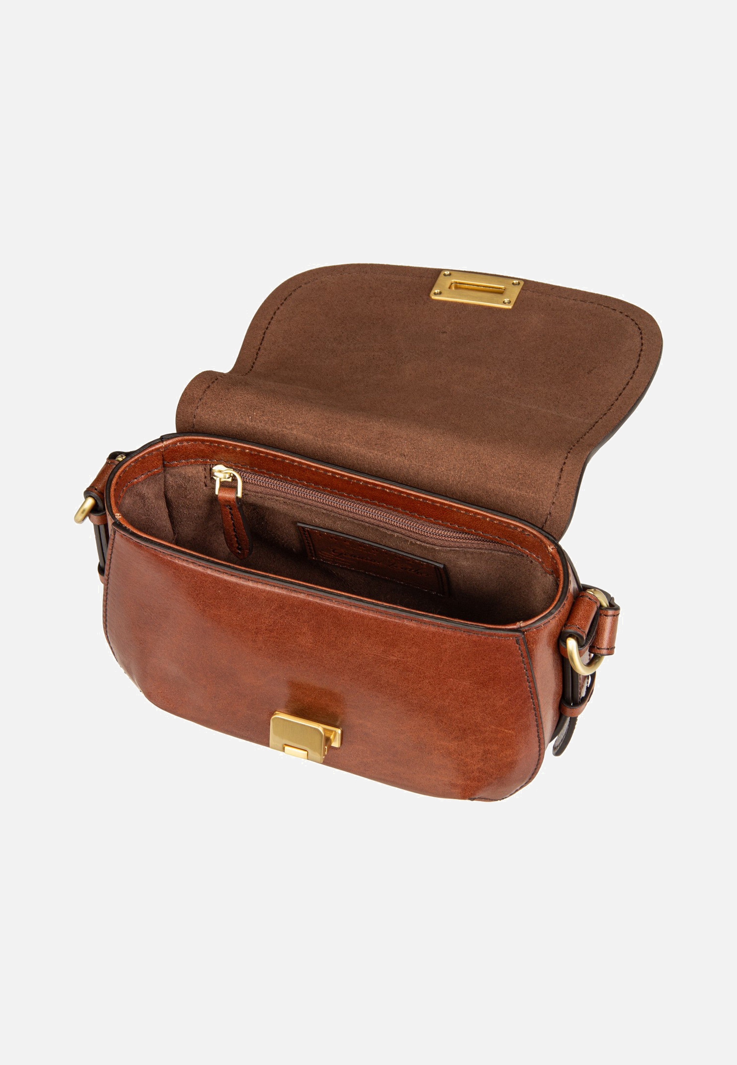 The Bridge - Federica Crossbody Marrone/Oro - Saddle Bag | Women-Image