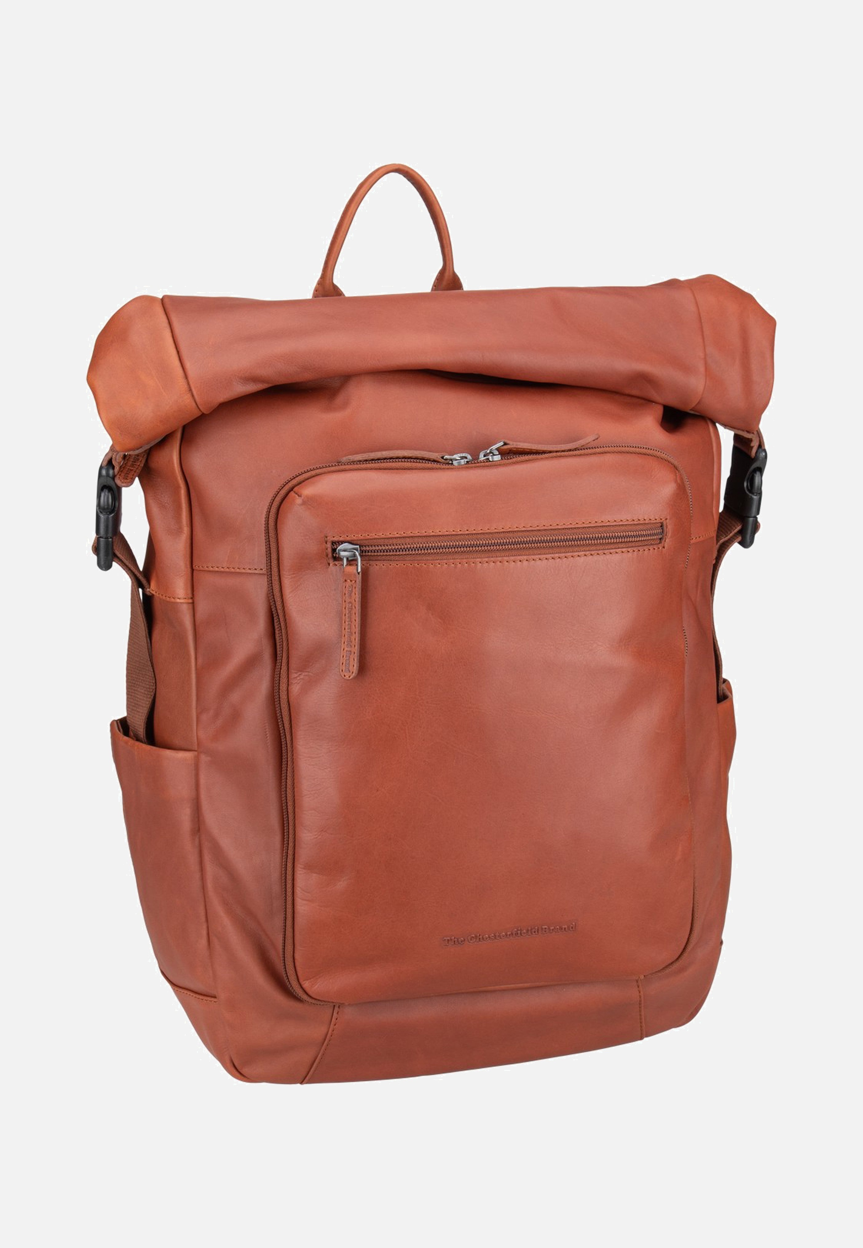 The Chesterfield Brand Remo 0713 Cognac Rolltop Backpack