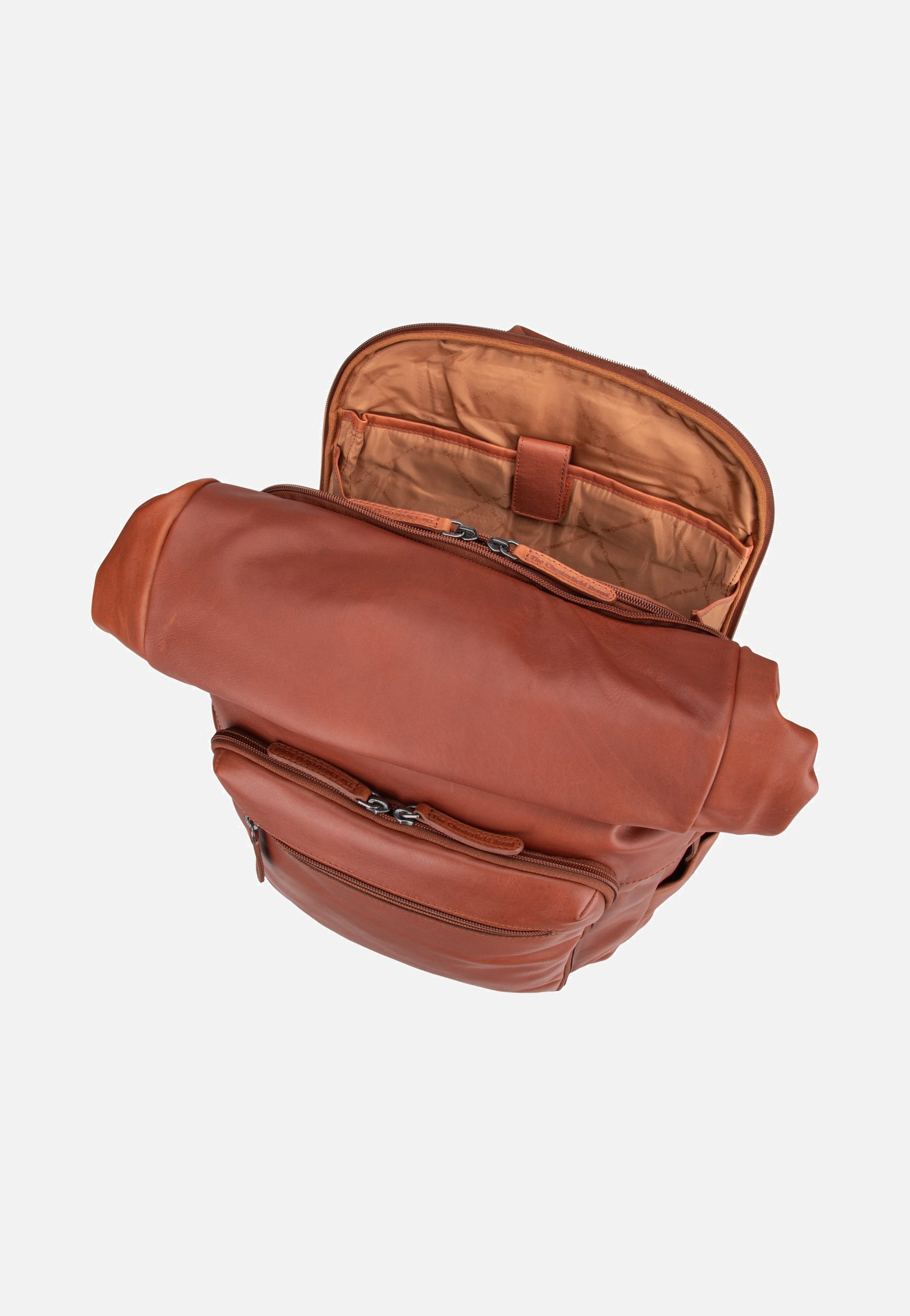 The Chesterfield Brand Remo 0713 Cognac Rolltop Backpack