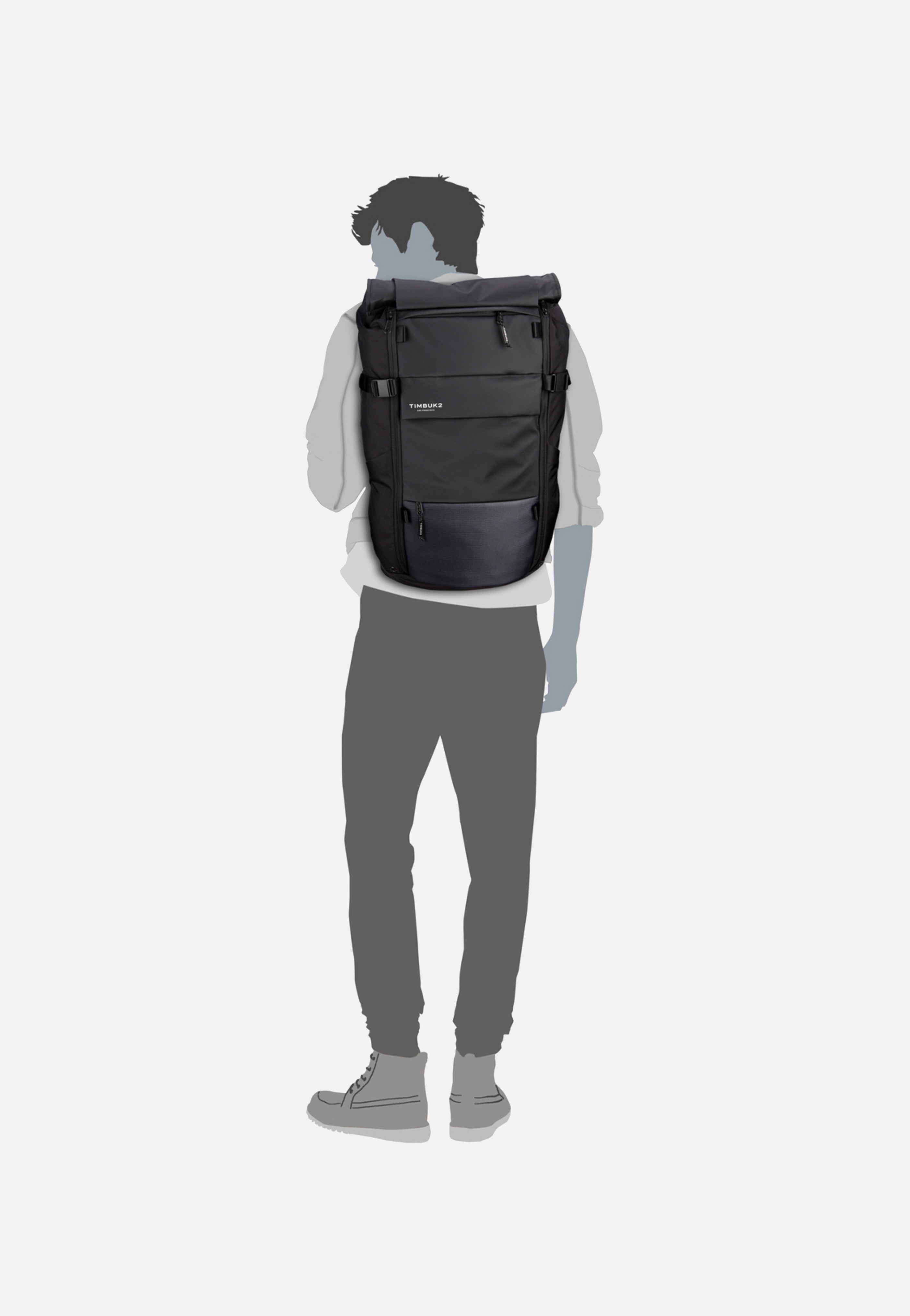 cheap timbuk2 bags singapore Timbuk2 Clark Pack Jet Black - Rolltop Backpack